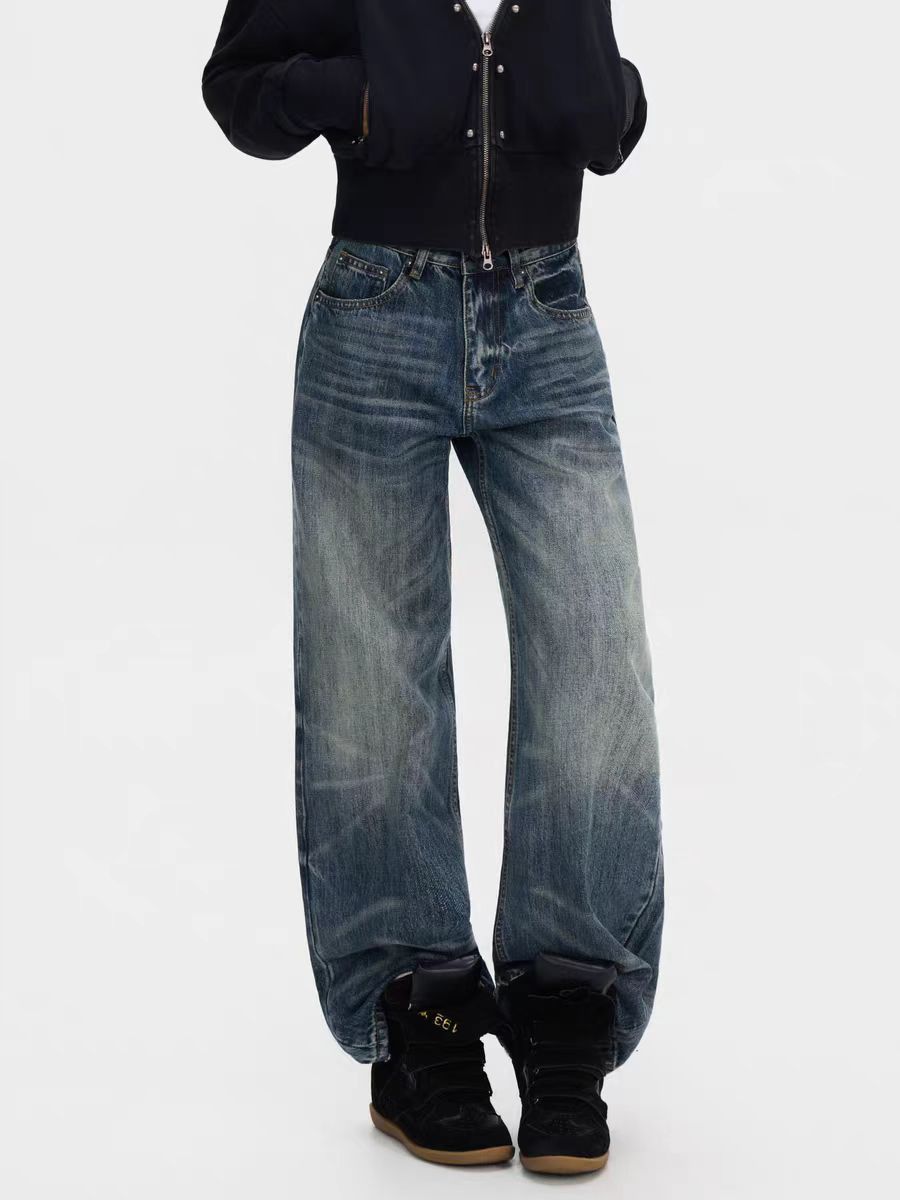 Jean Loose-fitting blue wide-leg jeans Size US 34 / EU 50 - 1 Thumbnail