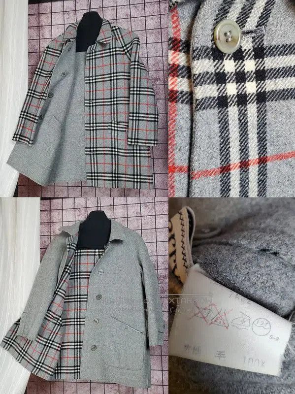 Burberry Burberry Women's Grey Wool Reversible Coat. Size S / US 4 / IT 40 - 1 Thumbnail