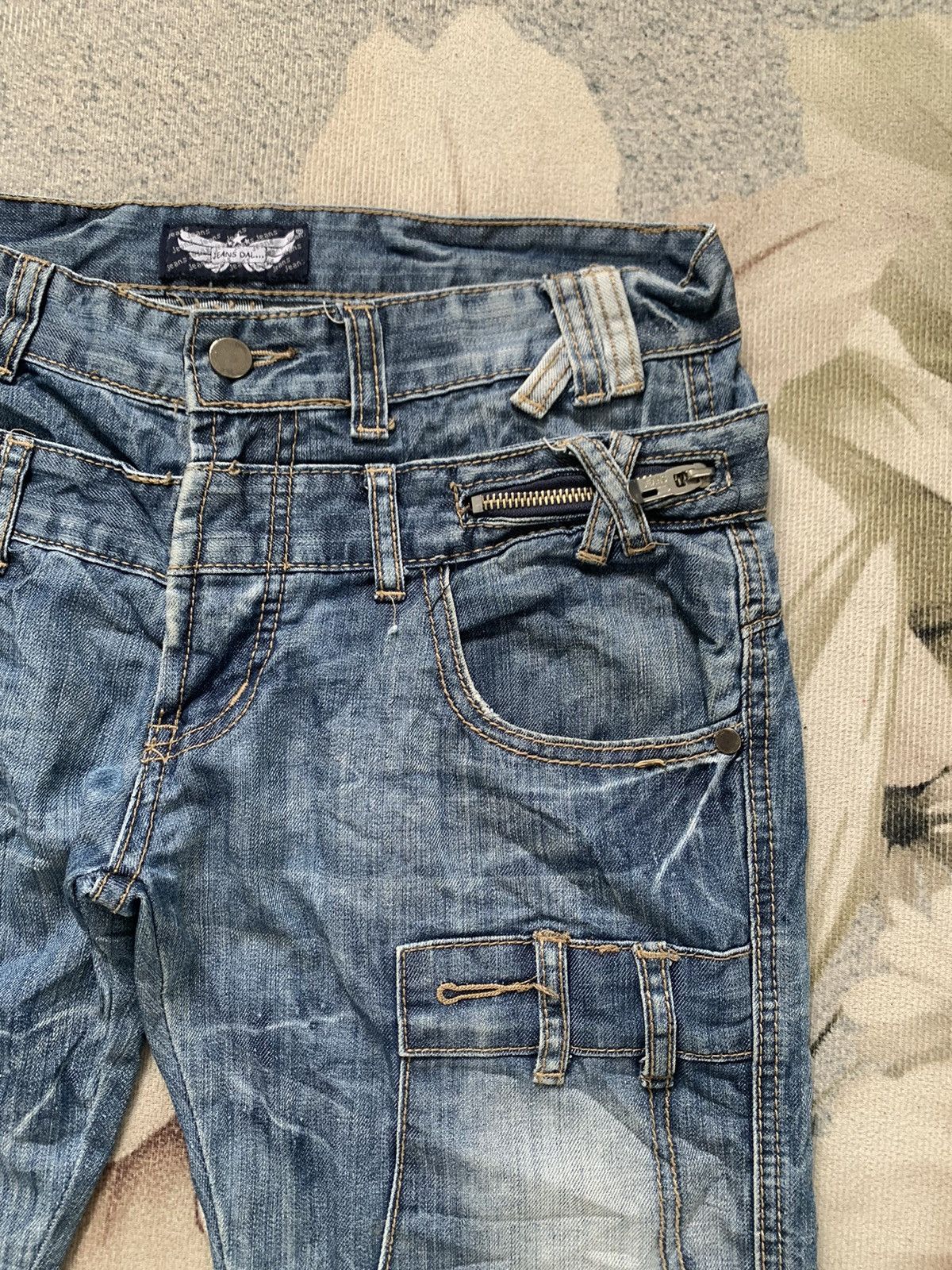 Japanese Brand Multipockets Functional Jeans Dal Denim Pant Nice Design Size US 33 - 6 Thumbnail