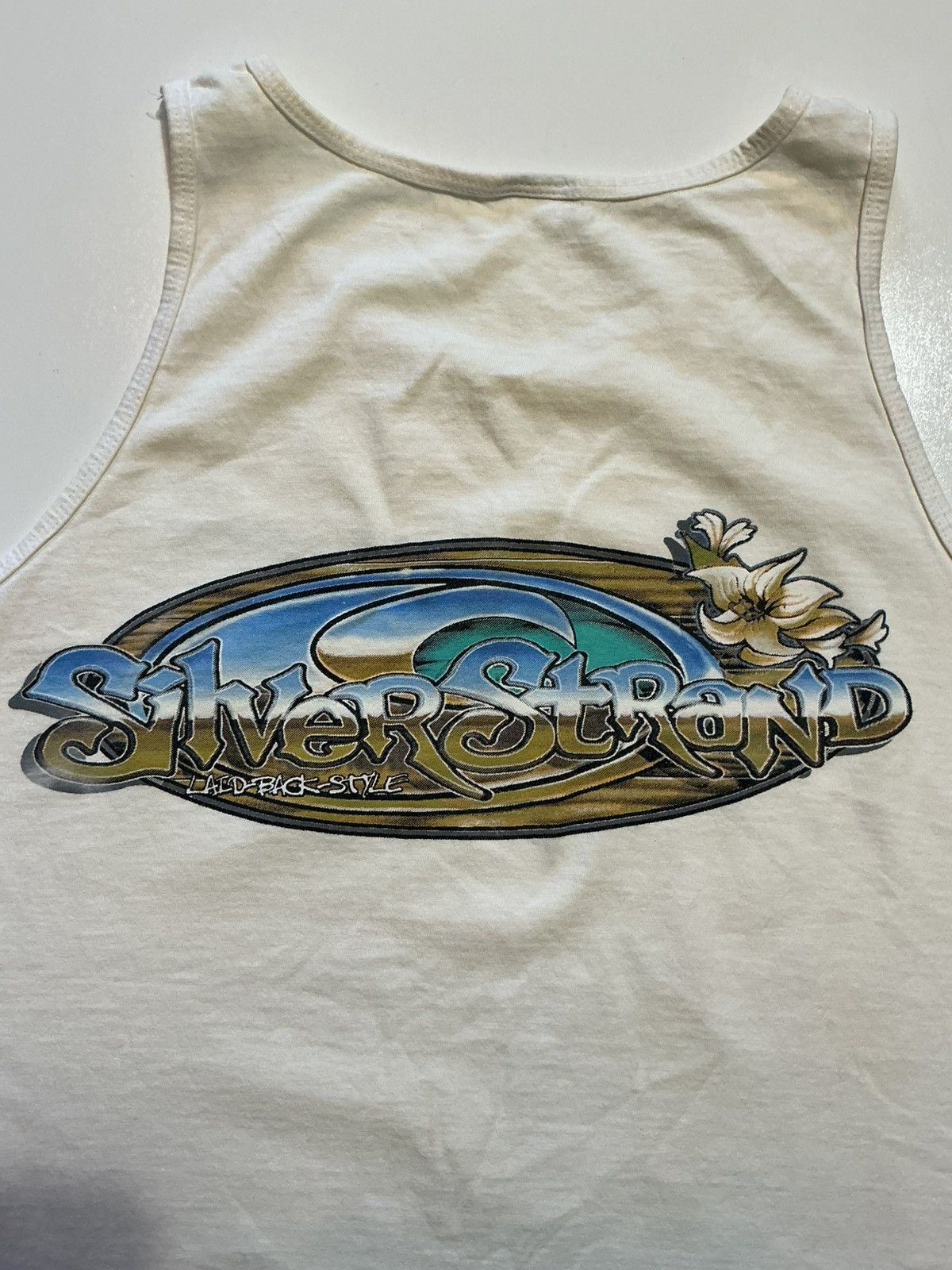 Vintage Vintage Silver Strand Surfboard Surf Hibiscus Tank Top Shirt Size US S / EU 44-46 / 1 - 7 Thumbnail