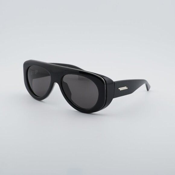 Bottega Veneta Bottega Veneta BV1362S 001 Sunglasses Black Geometric Frame Size ONE SIZE - 2 Thumbnail
