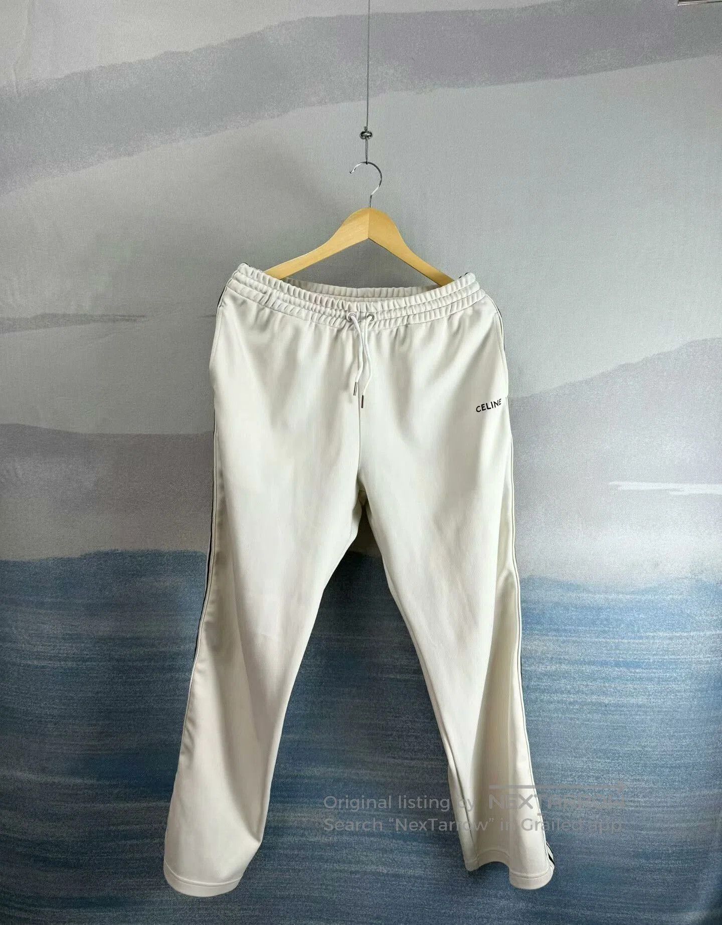 Celine Celine Embroidered Logo Side Stripe Pants. Size 23" - 1 Thumbnail
