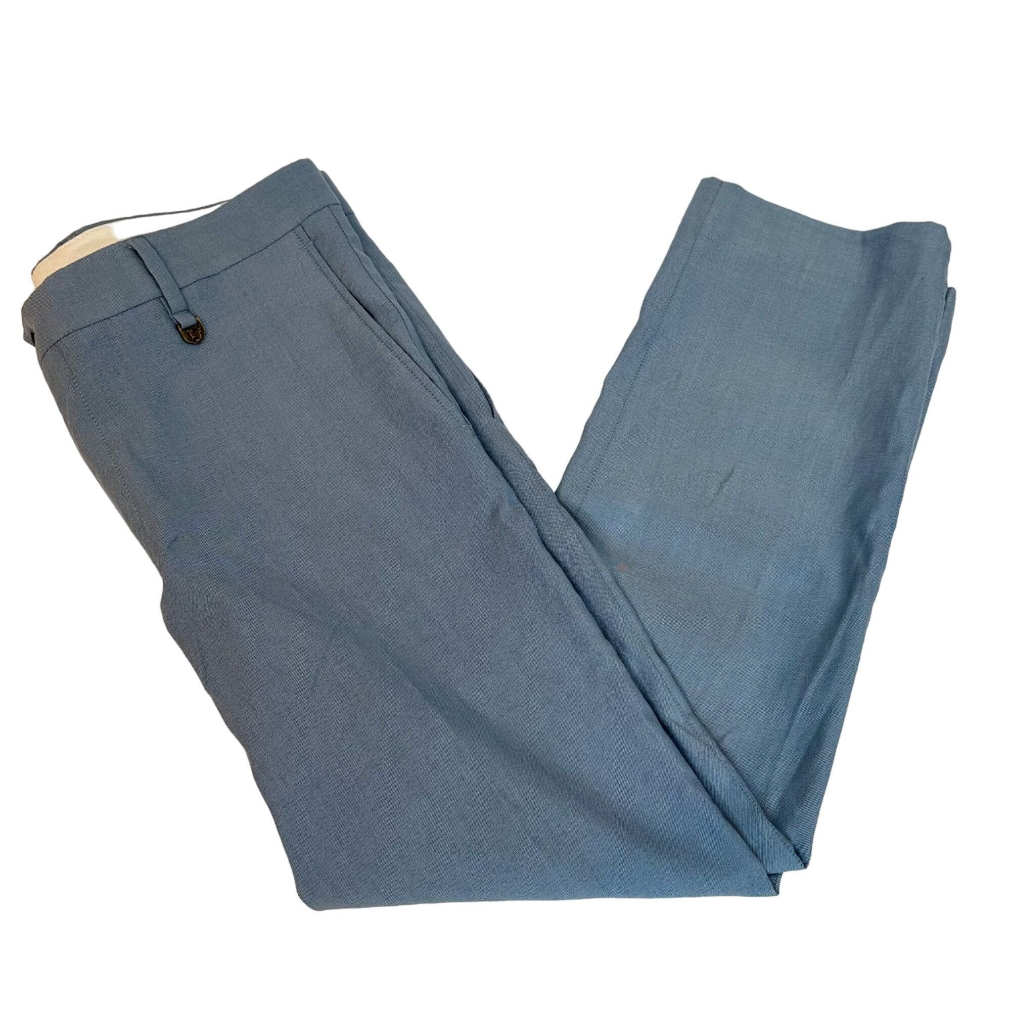 image of Lords And Fools Lords & Fools Paris Blue Lightweight Trouser Pants Mens (Size 31)
