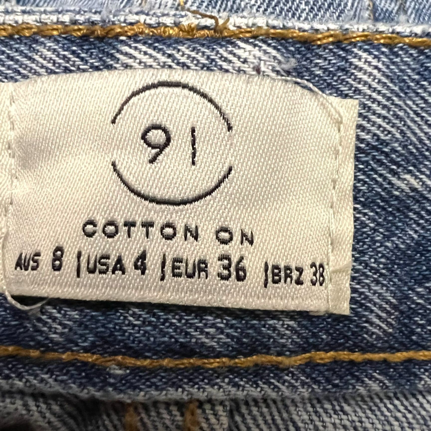 Cotton On Cotton On Denim Mini Skirt Womens Size 4 Blue Power Girl 90s City Pocket Button Short Skirt Womens Size 27" / US 4 / IT 40 - 6 Thumbnail
