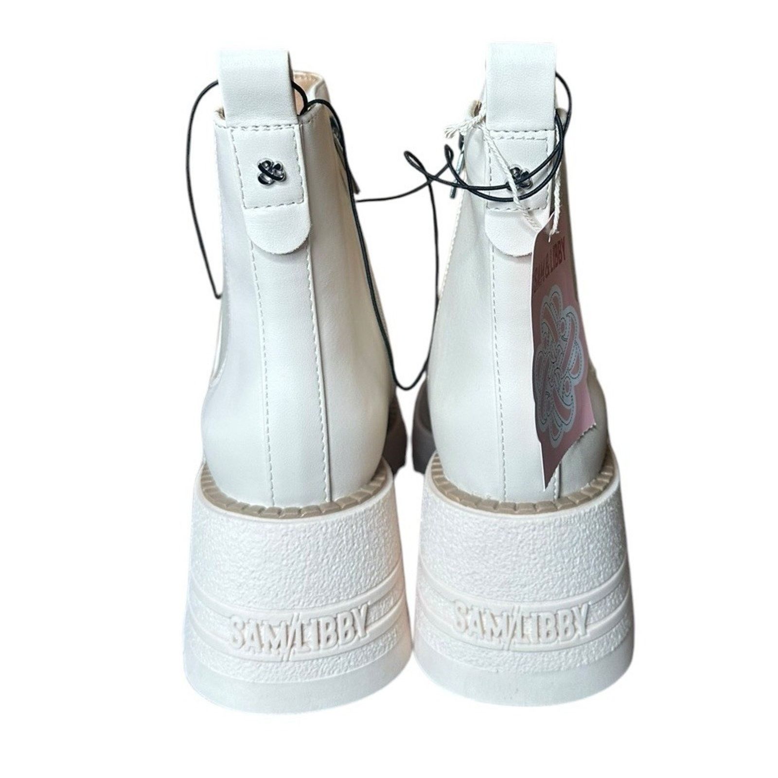 Other Sam & Libby Lennon Vanilla Ivory Lug Sole Chelsea Boots Sz 7 Size US 7 / IT 37 - 7 Thumbnail