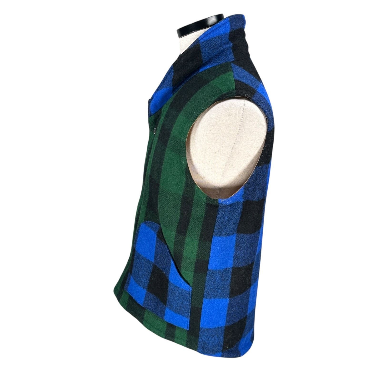 Garbstore Garbstore Tri Saver Piece Vest Mens M Plaid Wool Blue Green Size US M / EU 48-50 / 2 - 3 Thumbnail