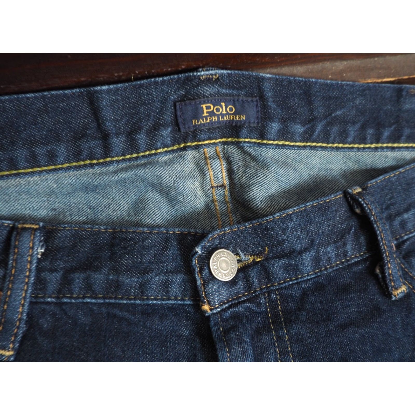 Polo Ralph Lauren VTG Polo Ralph Lauren Hampton Relax Straight Jeans 40x32 Dark Wash Blue Denim Cotton Logo Men Regular Jeans Size US L / EU 52-54 / 3 - 6 Thumbnail