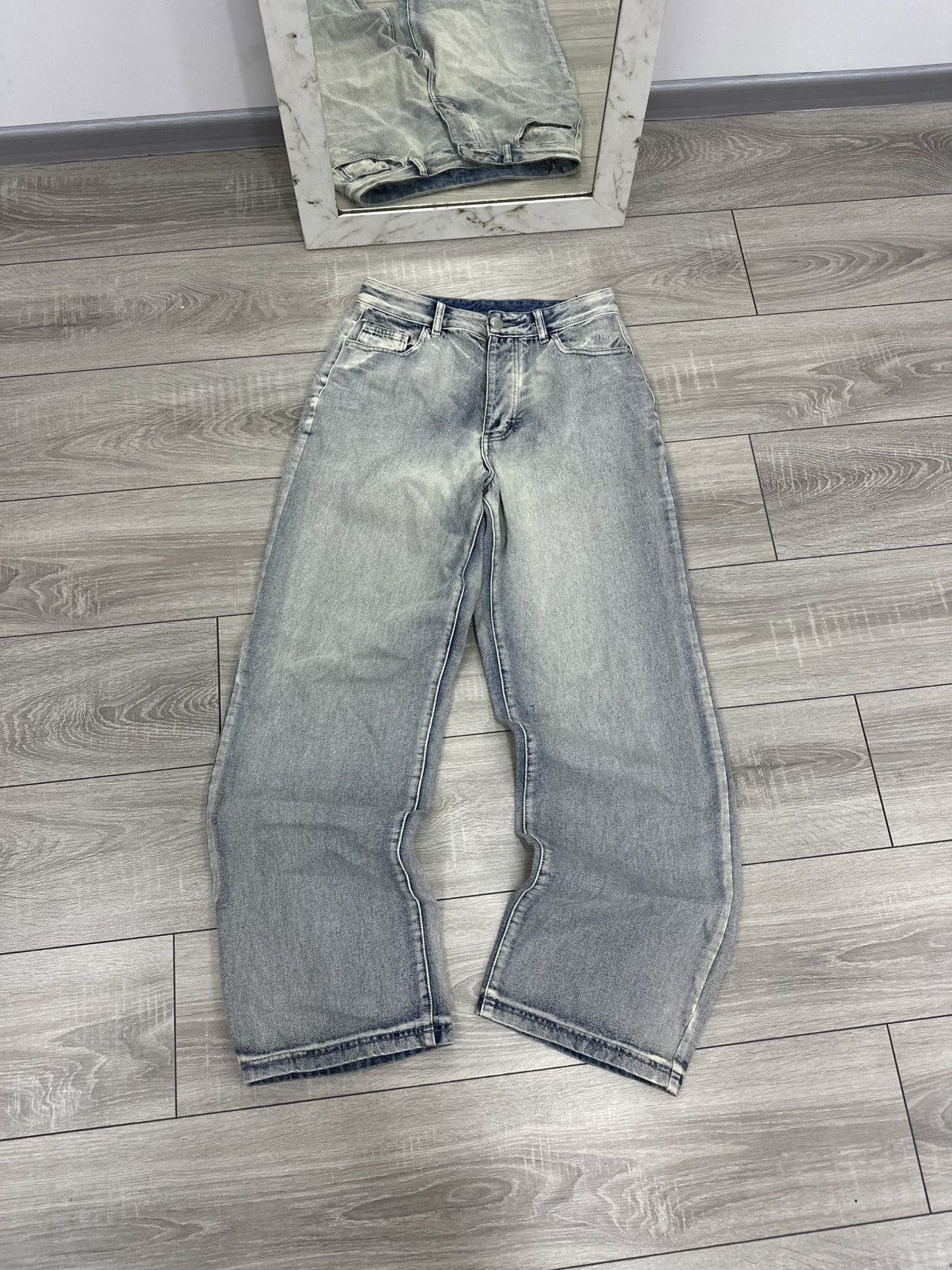 Vintage Baggy Vintage Washed Y2K Jeans Wide Size US 30 / EU 46 - 4 Thumbnail