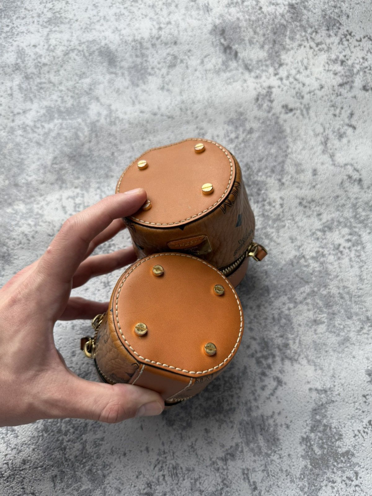MCM Rare MCM Aren Visetos Vintage Cylinder Bag X2 Size ONE SIZE - 9 Thumbnail