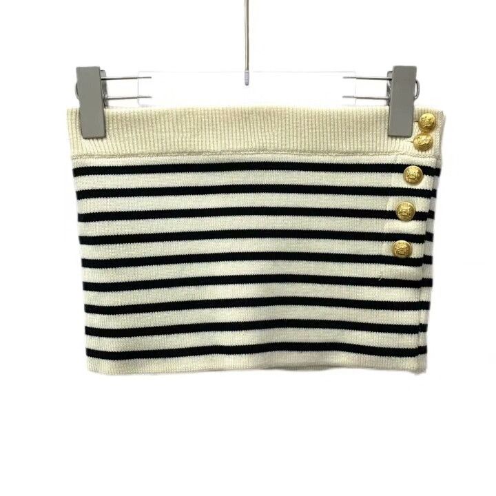 Celine Celine Colorblock Stripe Gold Button Wool Tube Top Size S / US 4 / IT 40 - 1 Thumbnail