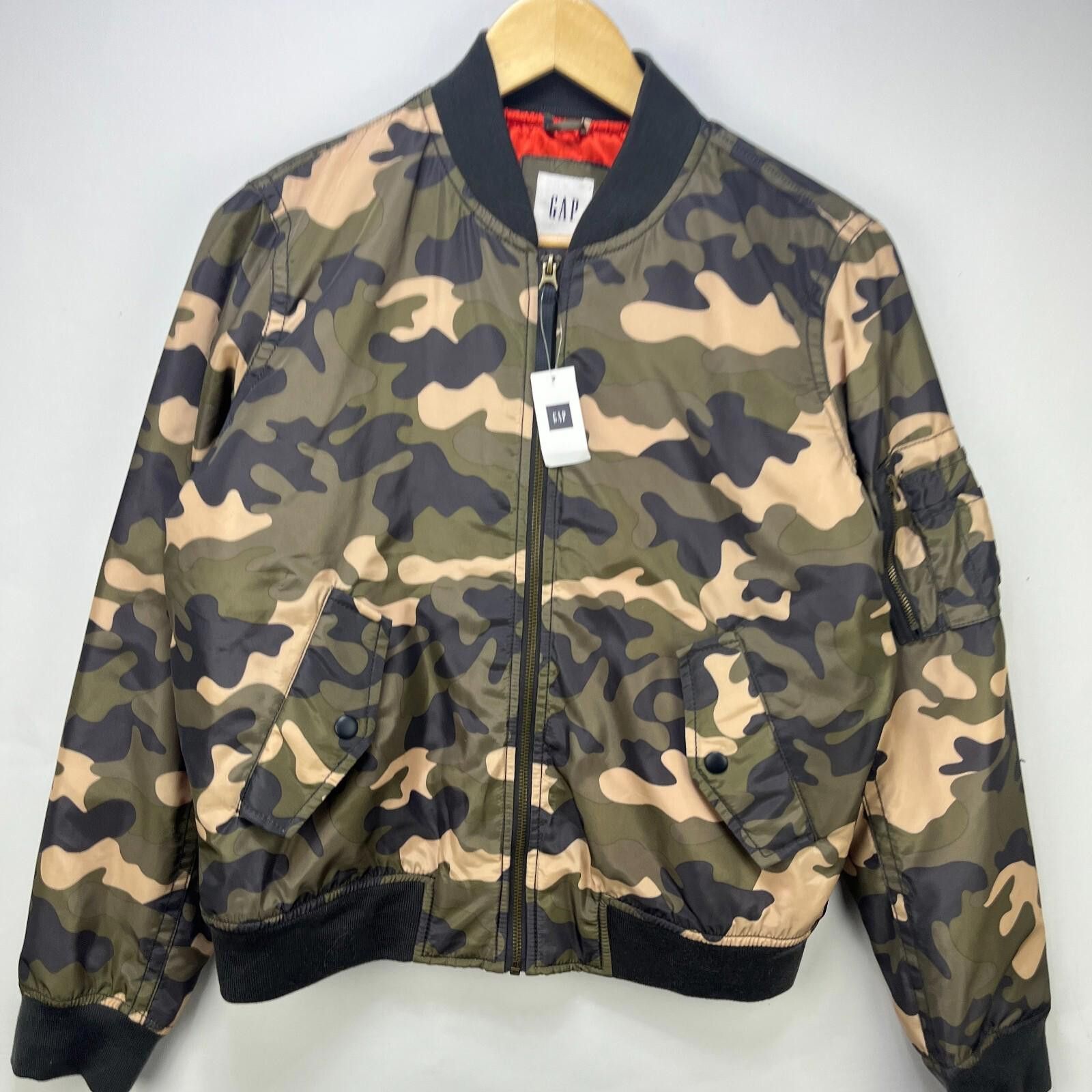 Gap Gap Camo Flight Bomber Jacket Zip Up Medium Brand New Size US M / EU 48-50 / 2 - 2 Thumbnail