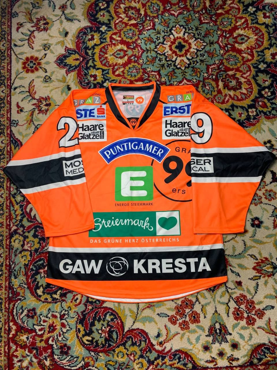 NHL × Vintage GRAZ 99ERS FREDERIC CLOUTIER AUSTRIA ICE HOCKEY JERSEY Size US L / EU 52-54 / 3 - 1 Thumbnail