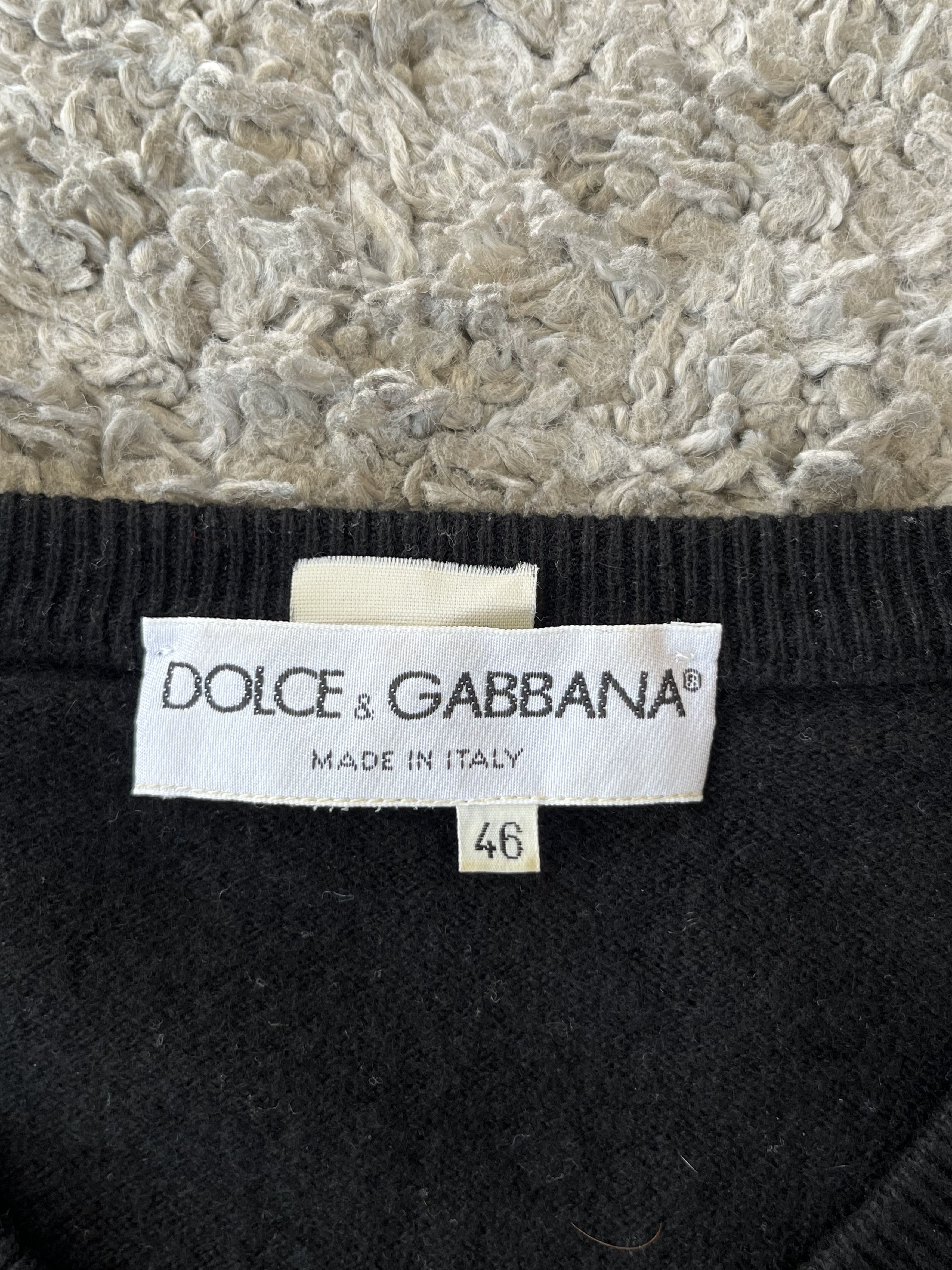 Dolce & Gabbana DOLCE&GABBANA Vintage V Neck MADE IN ITALY 100% Kashmir Size S / US 4 / IT 40 - 7 Thumbnail