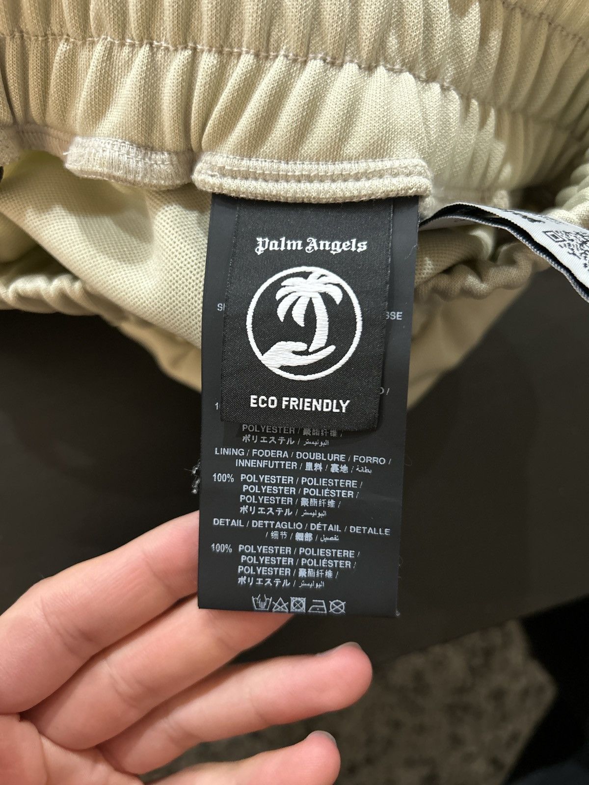 Palm Angels Cream Side Stripe Logo Pant Size US 30 / EU 46 - 10 Thumbnail