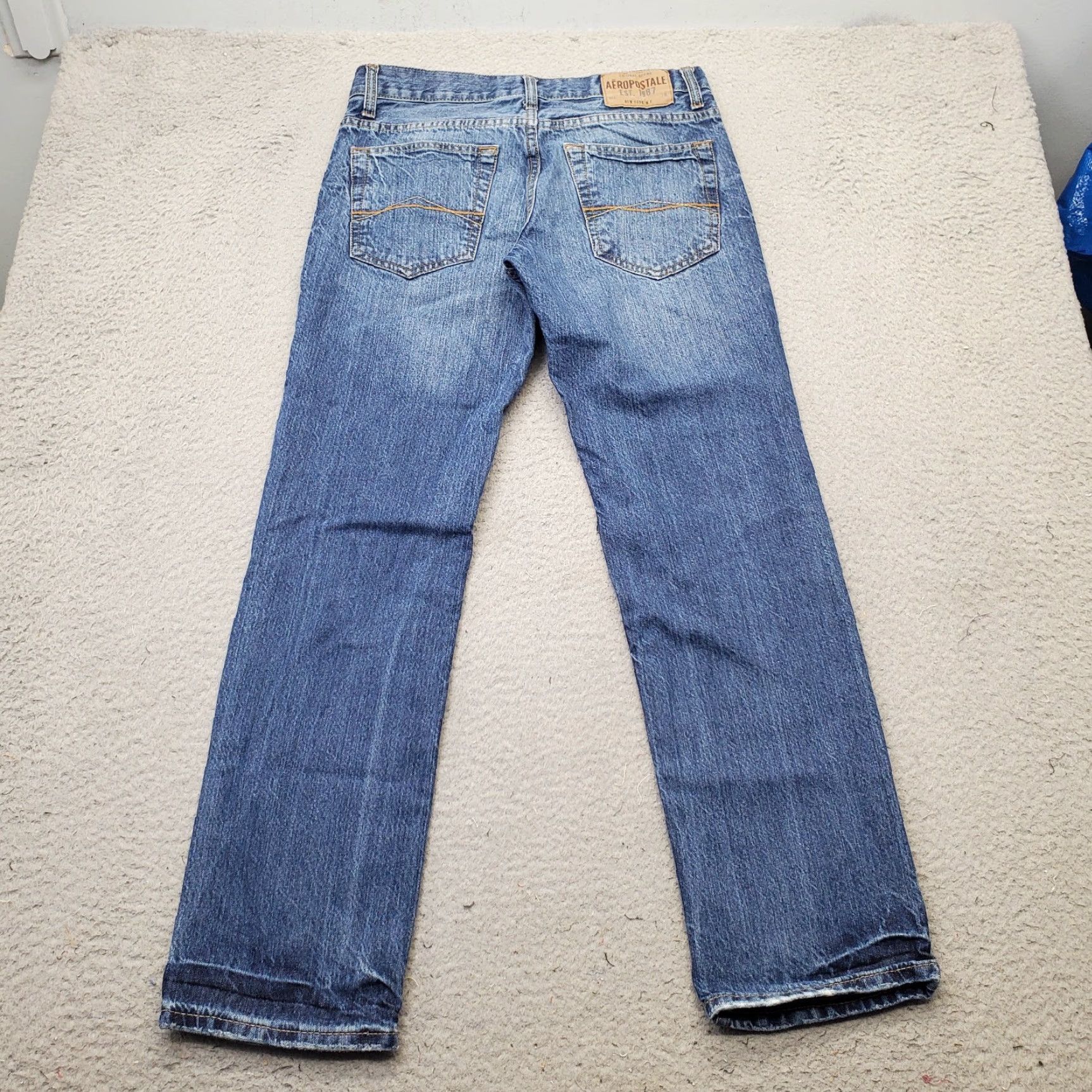 Vintage Aéropostale Jeans Womens 29 Blue Denim Essex Straight 5-Pocket Casual Streetwear Jeans Size 29" - 2 Thumbnail