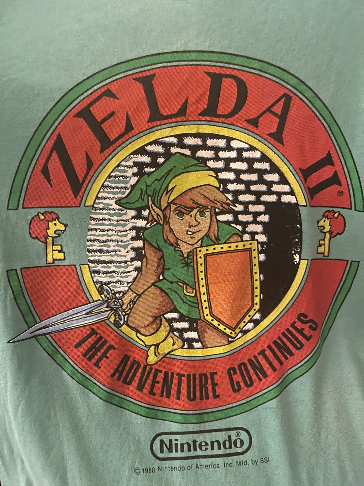Vintage Vintage single stitch zelda 2 1988 T-shirt rare Size US M / EU 48-50 / 2 - 2 Thumbnail