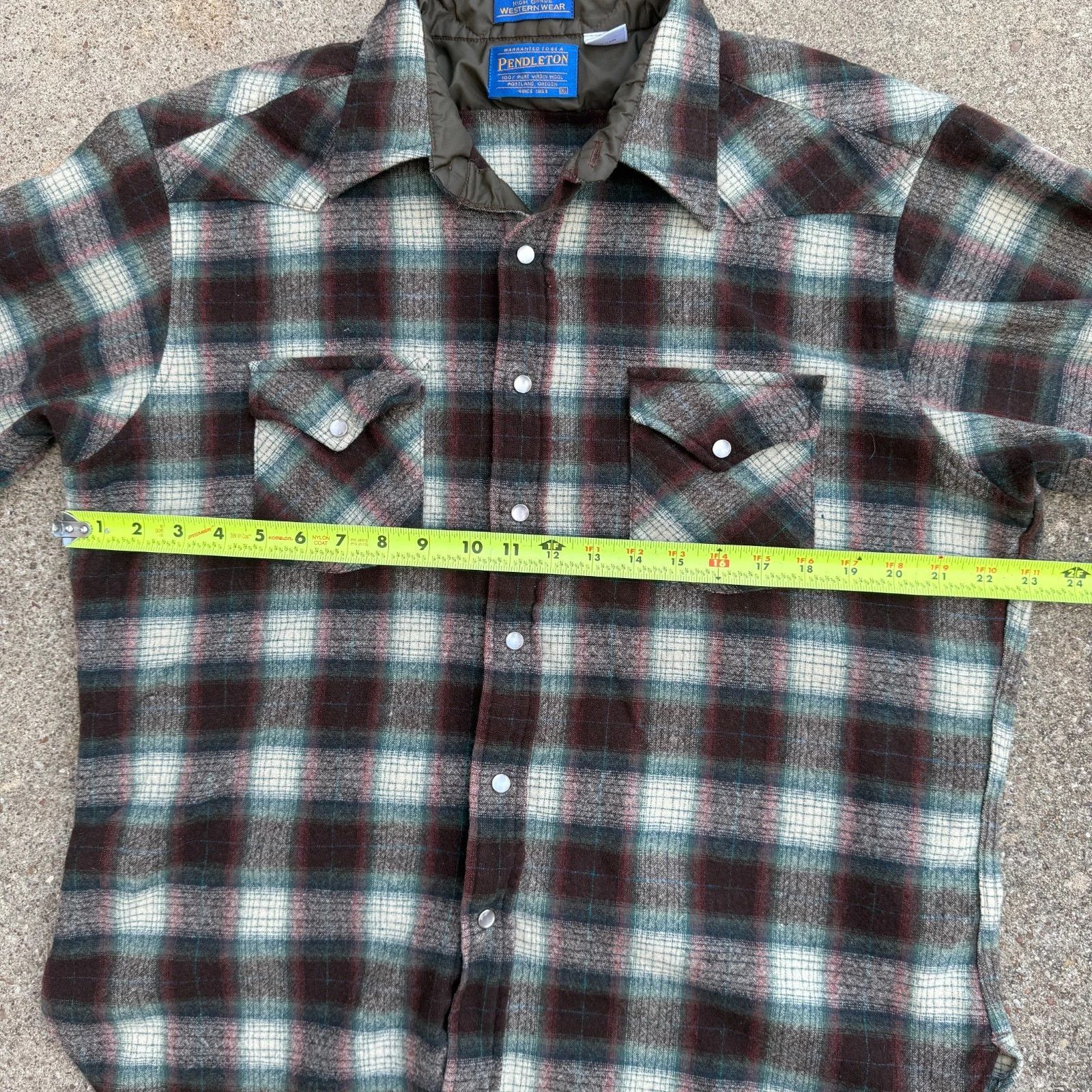 Pendleton Vintage High Grade Western Wear Pearl Snap Wool Long Sleeve Size US XL / EU 56 / 4 - 5 Thumbnail