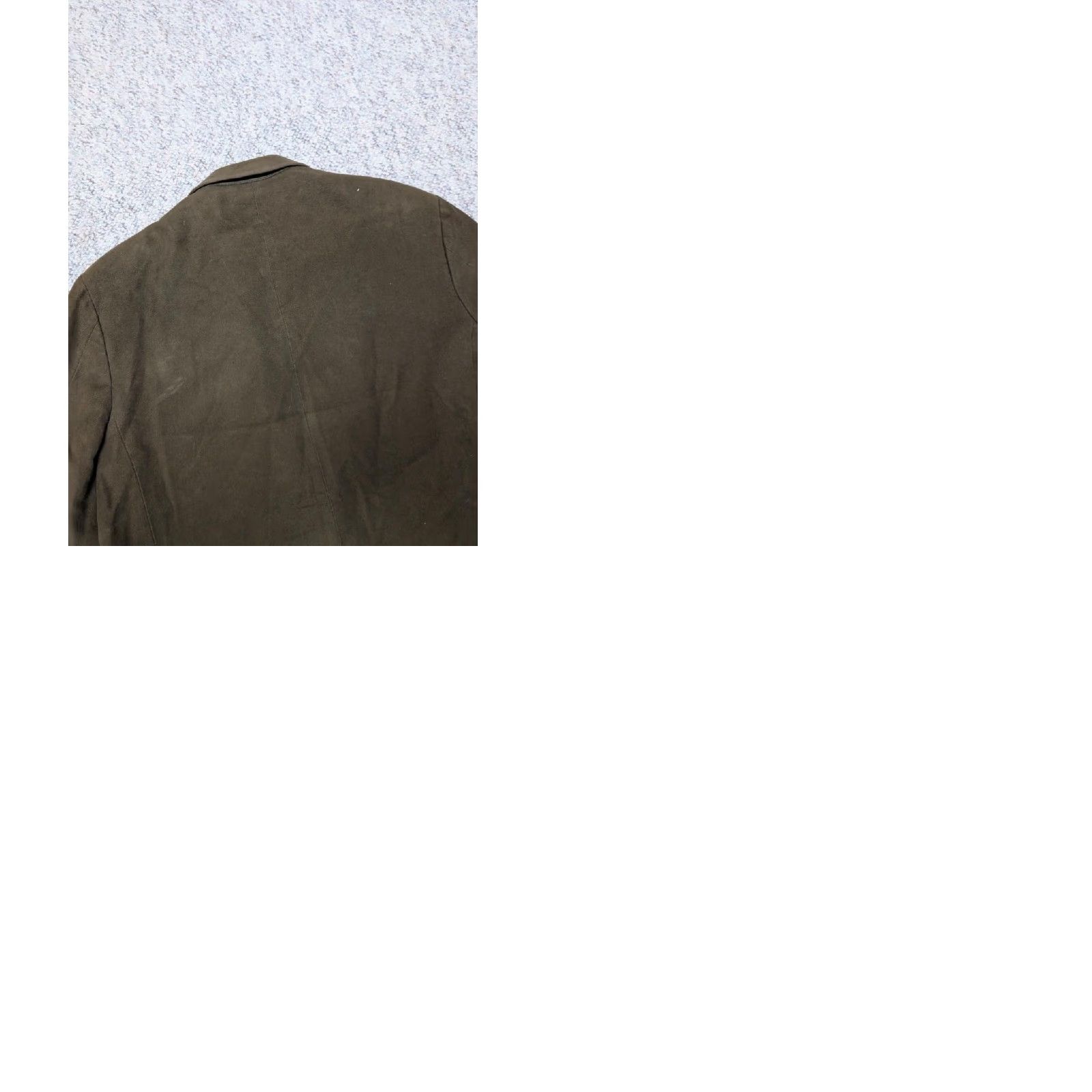 Velvet VINTAGE Juillsuede Velvet Blazer Jacket 40R Army Green Chamois Velvet Suede Notch 2/3 Roll Single-Breasted Mens Size 40R - 9 Thumbnail