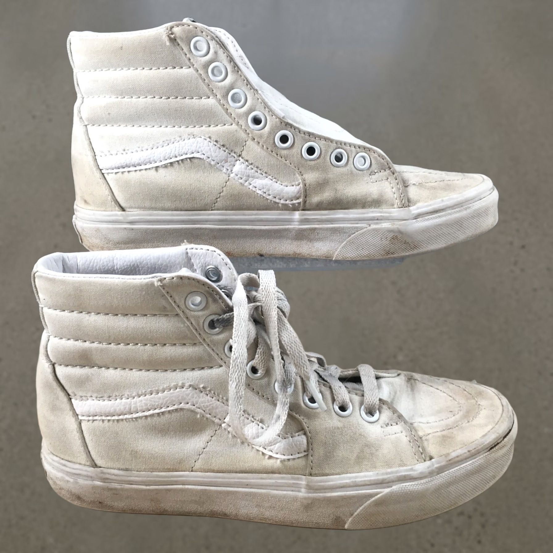 Vans VANS Old Skool High Top Skate Sneakers White Canvas Mens 6 Womens 7.5 Shoes Size M / US 6-8 / IT 42-44 - 1 Thumbnail