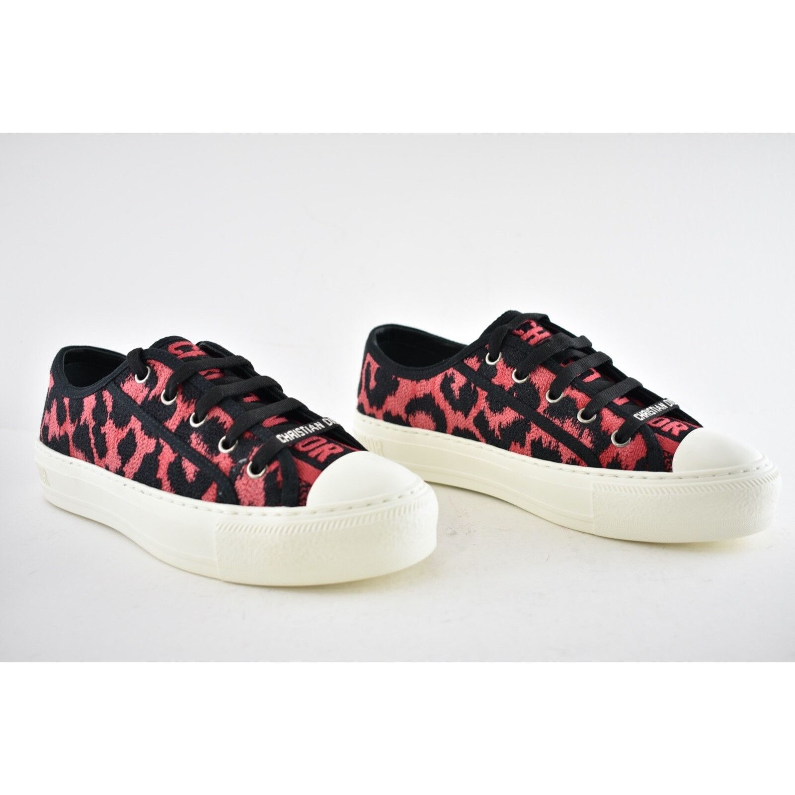 Dior Walk'N'Dior Leopard Lace Up Flat Low Top Trainer Sneaker 40 Size US 10 / IT 40 - 4 Thumbnail