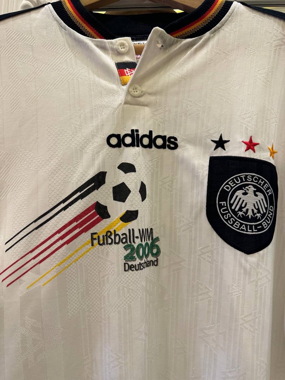 Adidas GERMANY 1996 1998 HOME FOOTBALL SHIRT SOCCER JERSEY VINTAGE Size US XXL / EU 58 / 5 - 2 Thumbnail