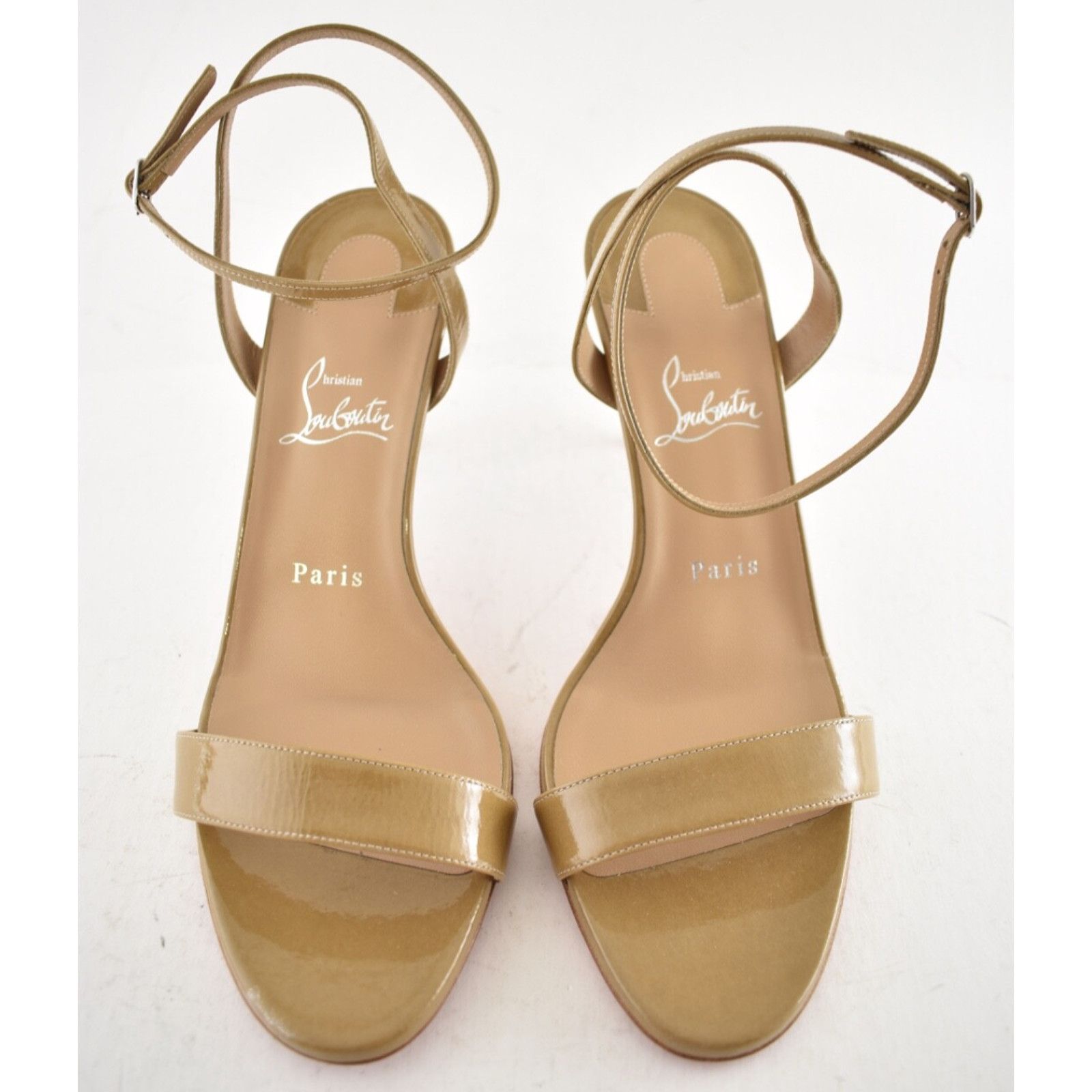 Christian Louboutin Christian Louboutin Loubigirl 85 Lionne Beige Ankle Strap Size US 7.5 / IT 37.5 - 4 Thumbnail