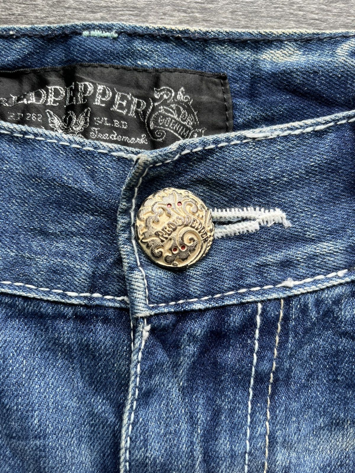 Other Red Pepper Wing & UK Flag Embroidered Denim Size US 30 / EU 46 - 5 Thumbnail