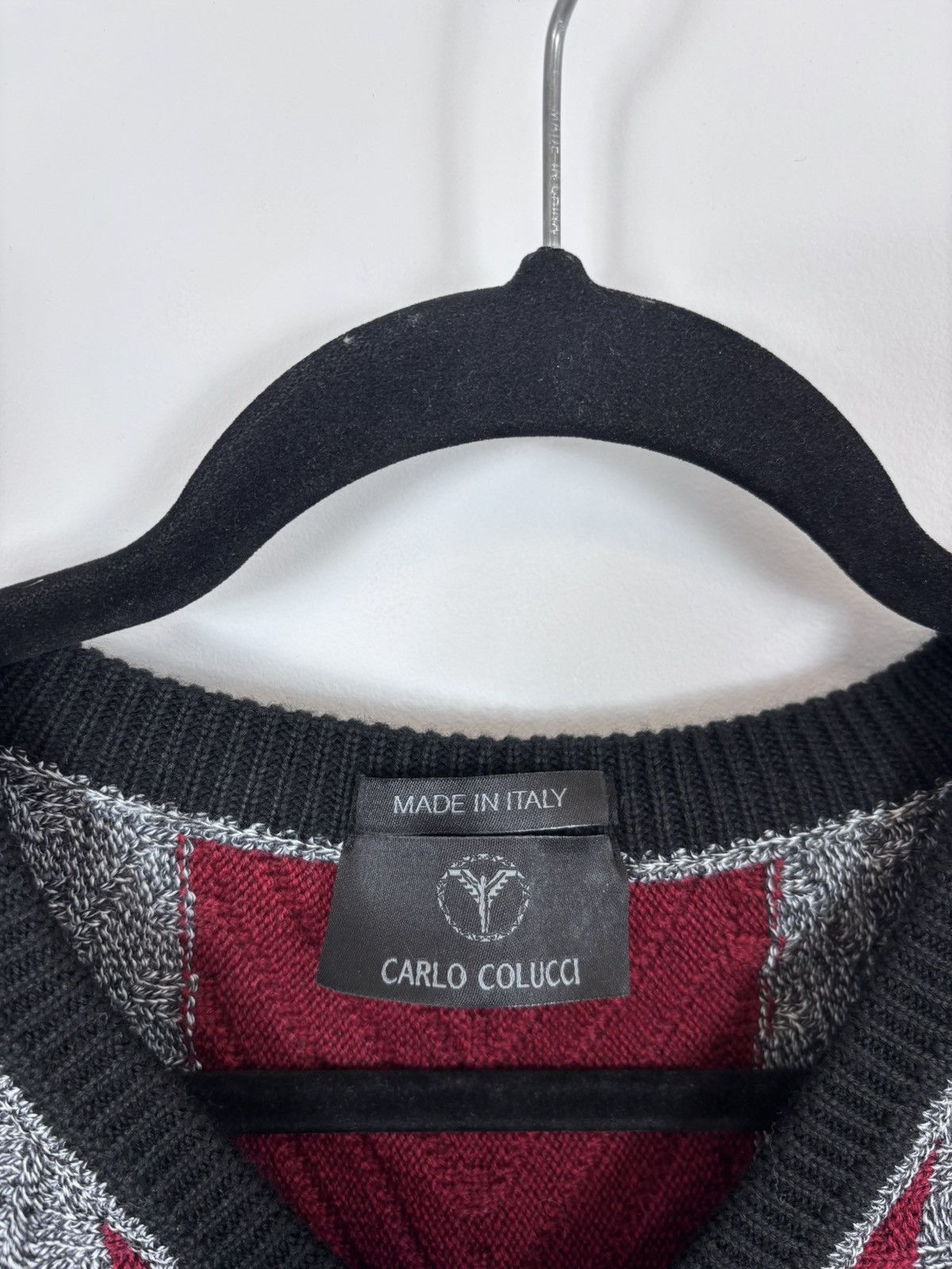 Carlo Colucci Carlo Colucci Vintage Men’s Wool Knit V-Neck Sweater Size US L / EU 52-54 / 3 - 7 Thumbnail