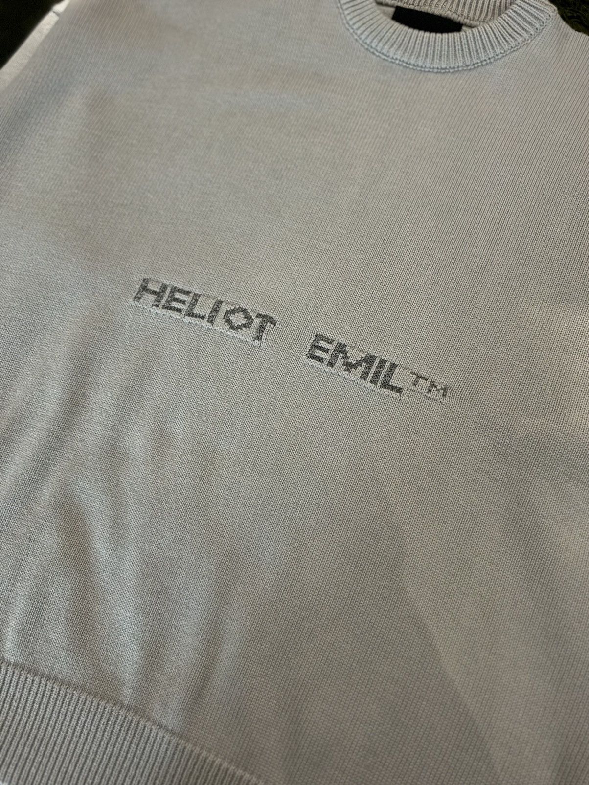 Heliot Emil [48] Heliot Emil Reflective Logo Crewneck Knit Size US L / EU 52-54 / 3 - 4 Thumbnail