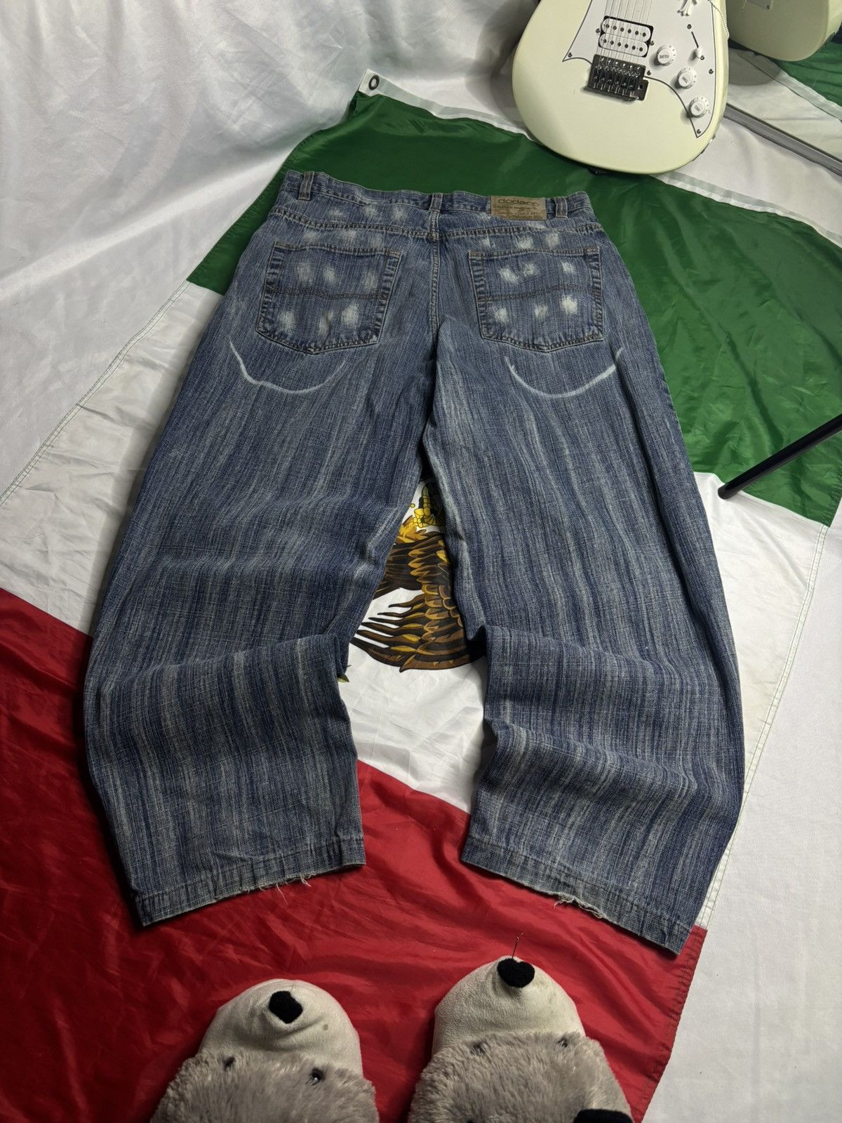 JNCO Vintage Y2K DODECA Faded baggy wide leg embroidered jeans Size US 36 / EU 52 - 1 Thumbnail