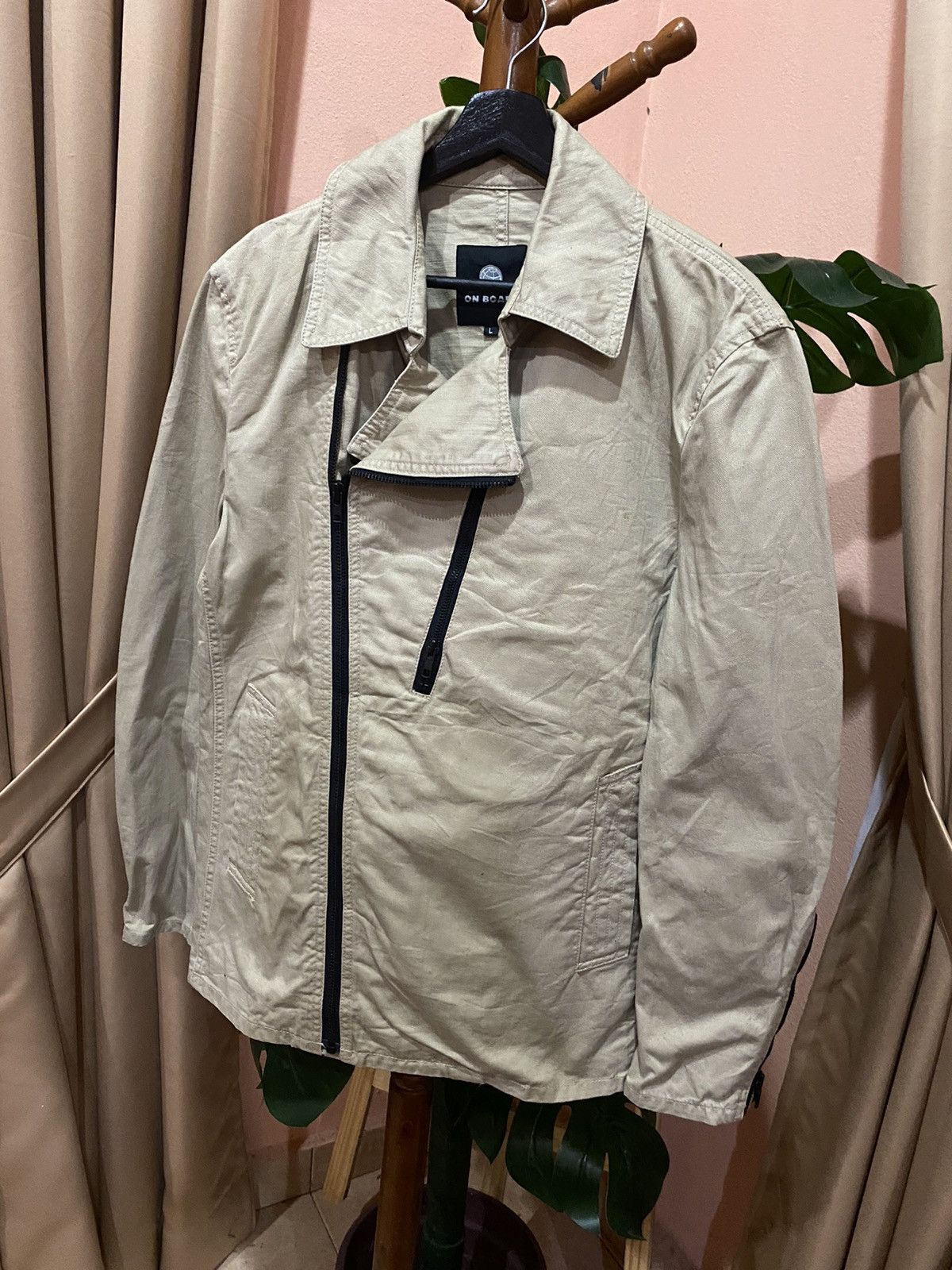Japanese Brand VINTAGE Y2K ON BOARD DOUBLE COLLAR JACKET Size US L / EU 52-54 / 3 - 4 Thumbnail