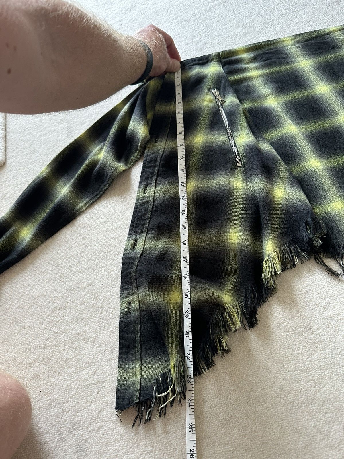 Amiri SS19 Amiri raw hem flannel waist wrap shirt Size ONE SIZE - 11 Thumbnail