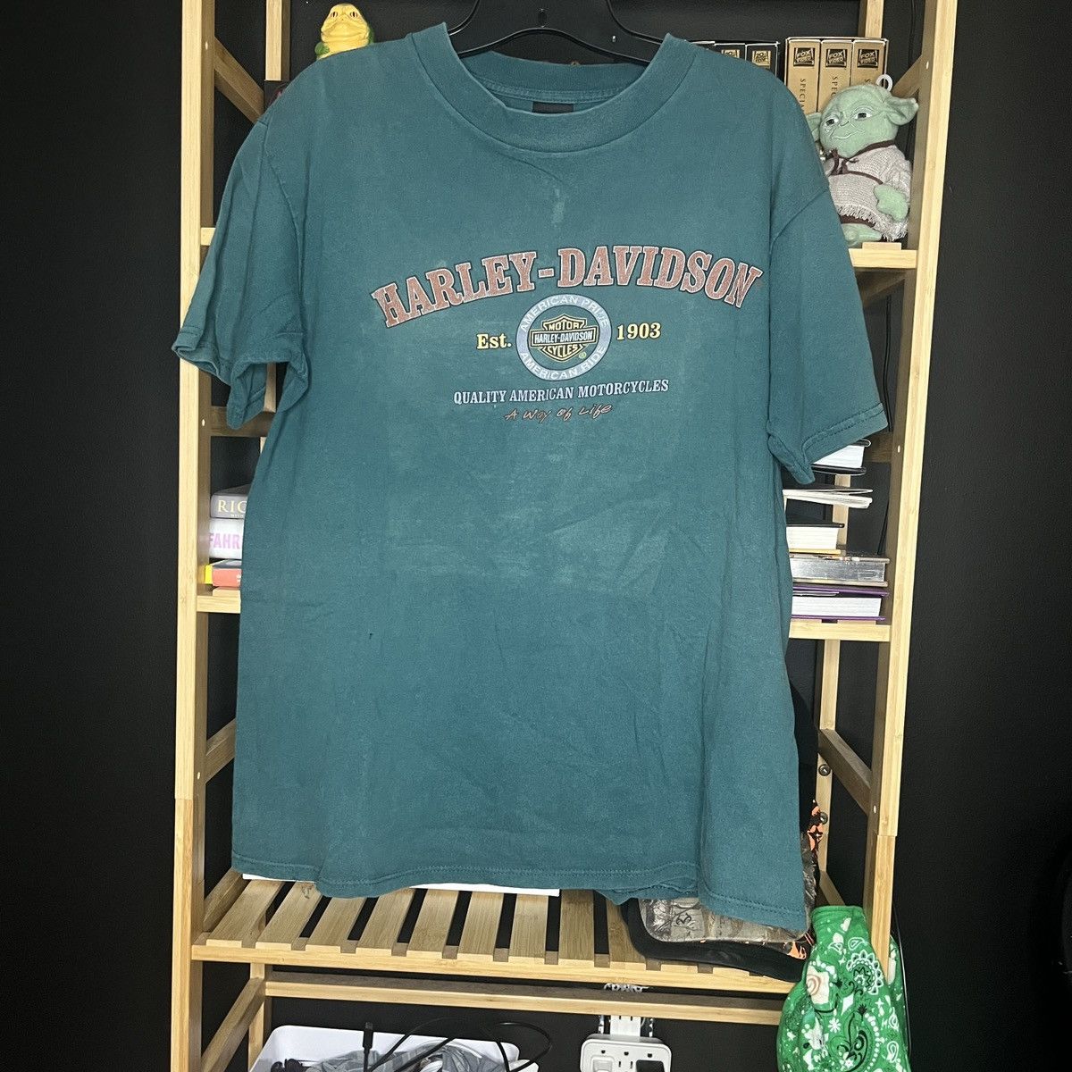 Harley Davidson Vintage Cleveland Ohio Rock N Roll T Shirt Large Teal Size US L / EU 52-54 / 3 - 1 Thumbnail
