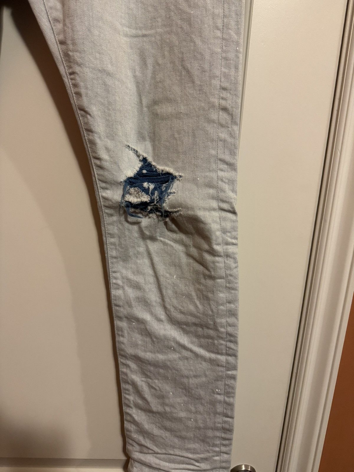 John Elliott John Elliott The Cast 2 Reverse Weave Jeans Light Blue Sz 34 Size US 34 / EU 50 - 4 Thumbnail