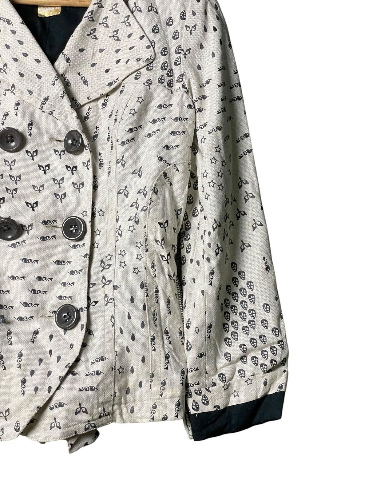 Japanese Brand × Vintage OO Japanese Brand Double Breasted Abstract Jacket (96) Size US XXS / EU 40 - 3 Thumbnail