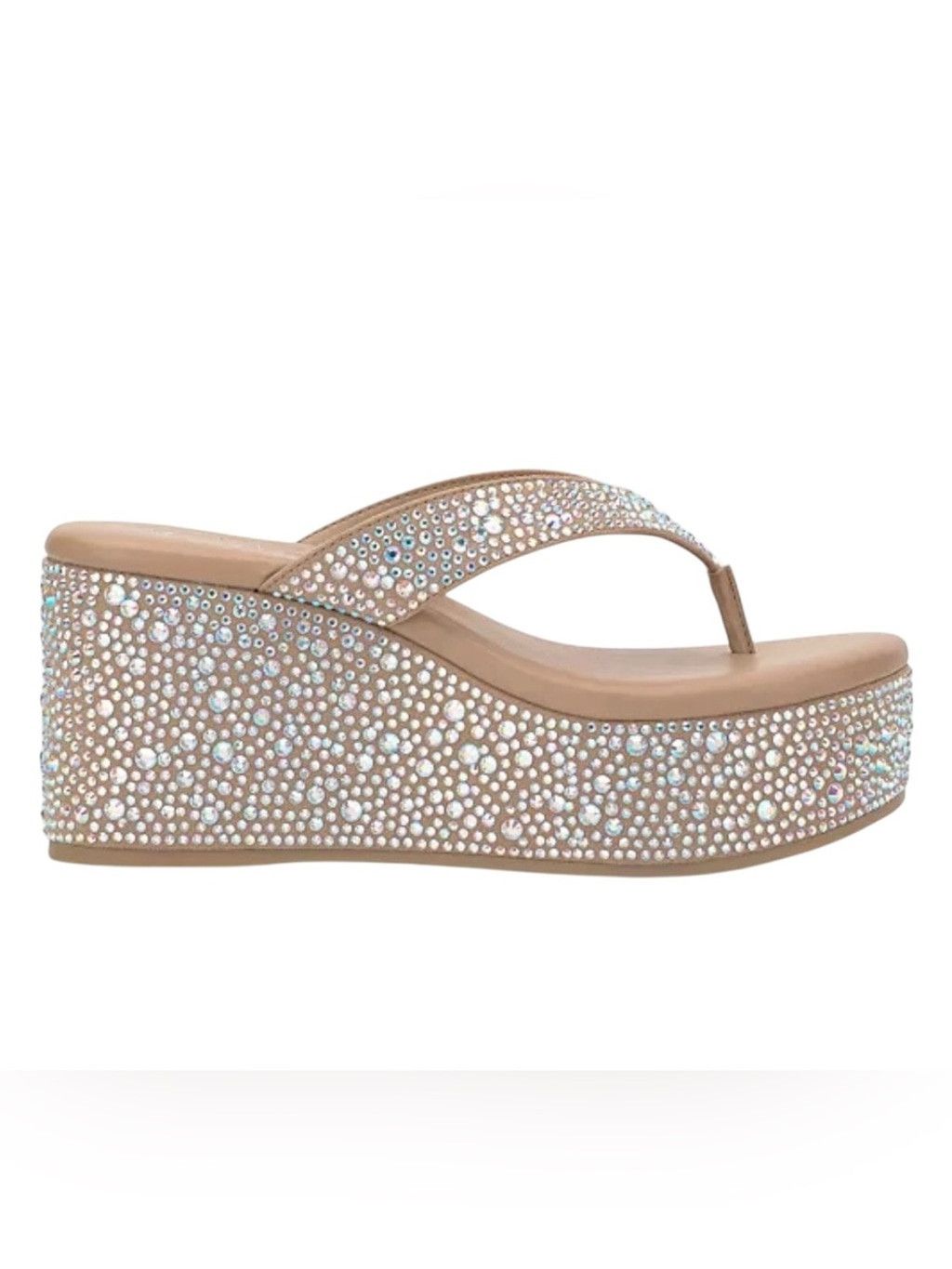 Wild Things Wild Pair Women's Loli Embellished Thong Platform Sandals Size US 7.5 / IT 37.5 - 1 Thumbnail
