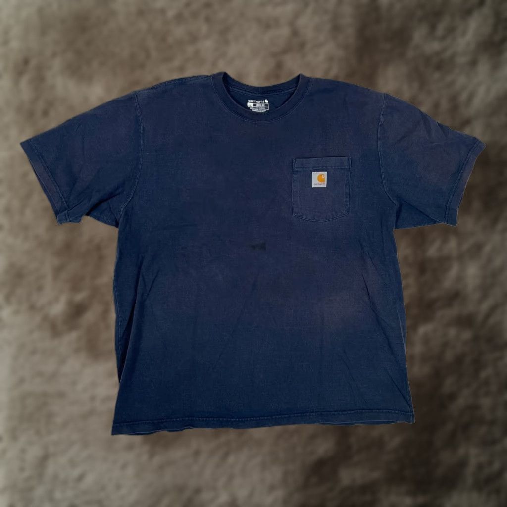 Carhartt VINTAGE Carhartt Blue Pocket Tee Shirt 2XL Regular Fit Men’s K87 90s Grunge Size US XXL / EU 58 / 5 - 1 Thumbnail