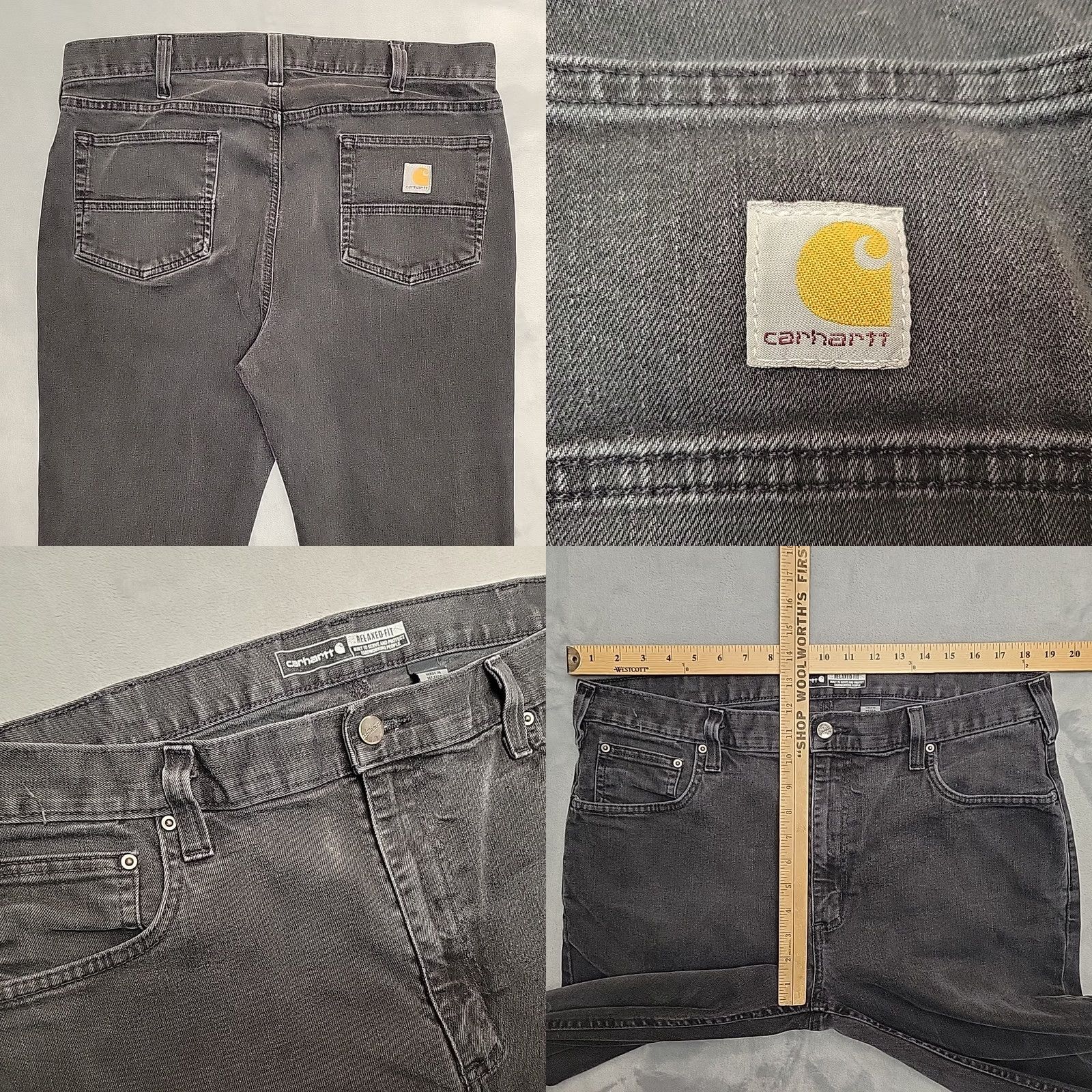 Carhartt Carhartt Pants Mens 38x34 Black Canvas Relaxed Cargo Rugged Flex Workwear BD2804 Size US 38 / EU 54 - 8 Thumbnail