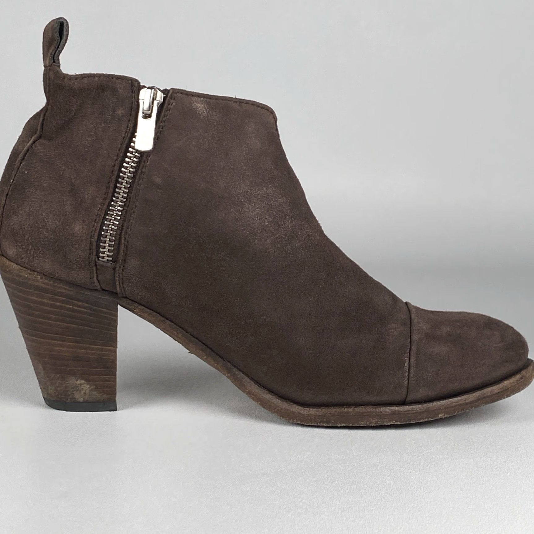 Officine Creative Officine Creative Women's Brown Double Zip Ankle Boots Booties Leather 40.5/10 Boots Women Brown Double Zip Leather Mid Heel Ankle Bootie 40.5/10 Size US 10 / IT 40 - 5 Thumbnail