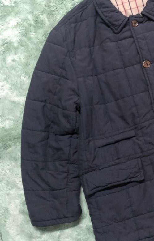 Vintage Vintage Ital Style Quilted Down Coat Jacket Leather Collar Size US XL / EU 56 / 4 - 12 Thumbnail