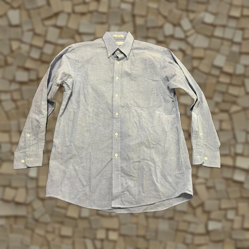 Van Heusen Van Heusen Shirt Men 15.5 32/33 Blue Button-Up Oxford Wrinkle Free Regular Size US L / EU 52-54 / 3 - 1 Thumbnail