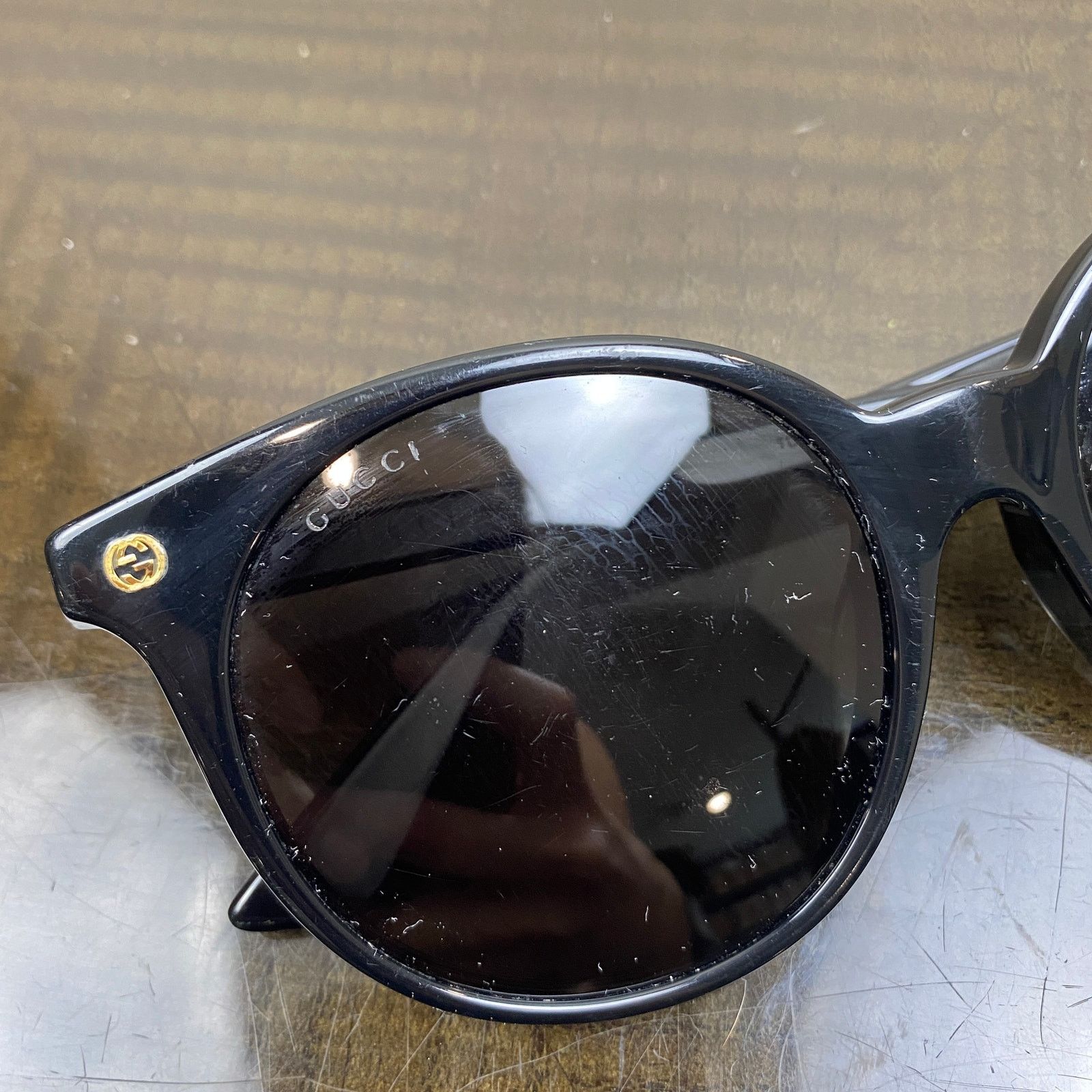 Gucci Gucci GG0091SA 001 Full Rim Round Black Sunglasses Size ONE SIZE - 14 Thumbnail