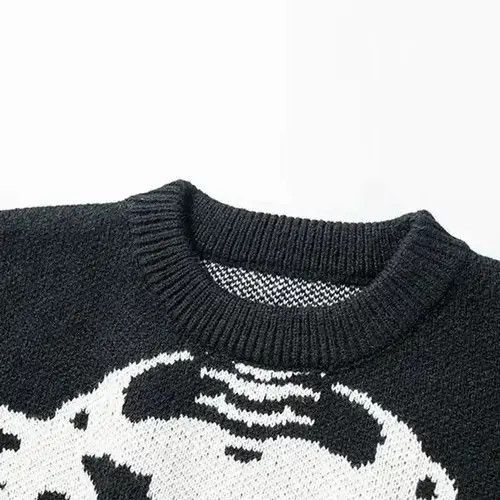 Aran Isles Knitwear Oversized Skeleton Bone Printed Knitted Sweaters Size US L / EU 52-54 / 3 - 3 Thumbnail
