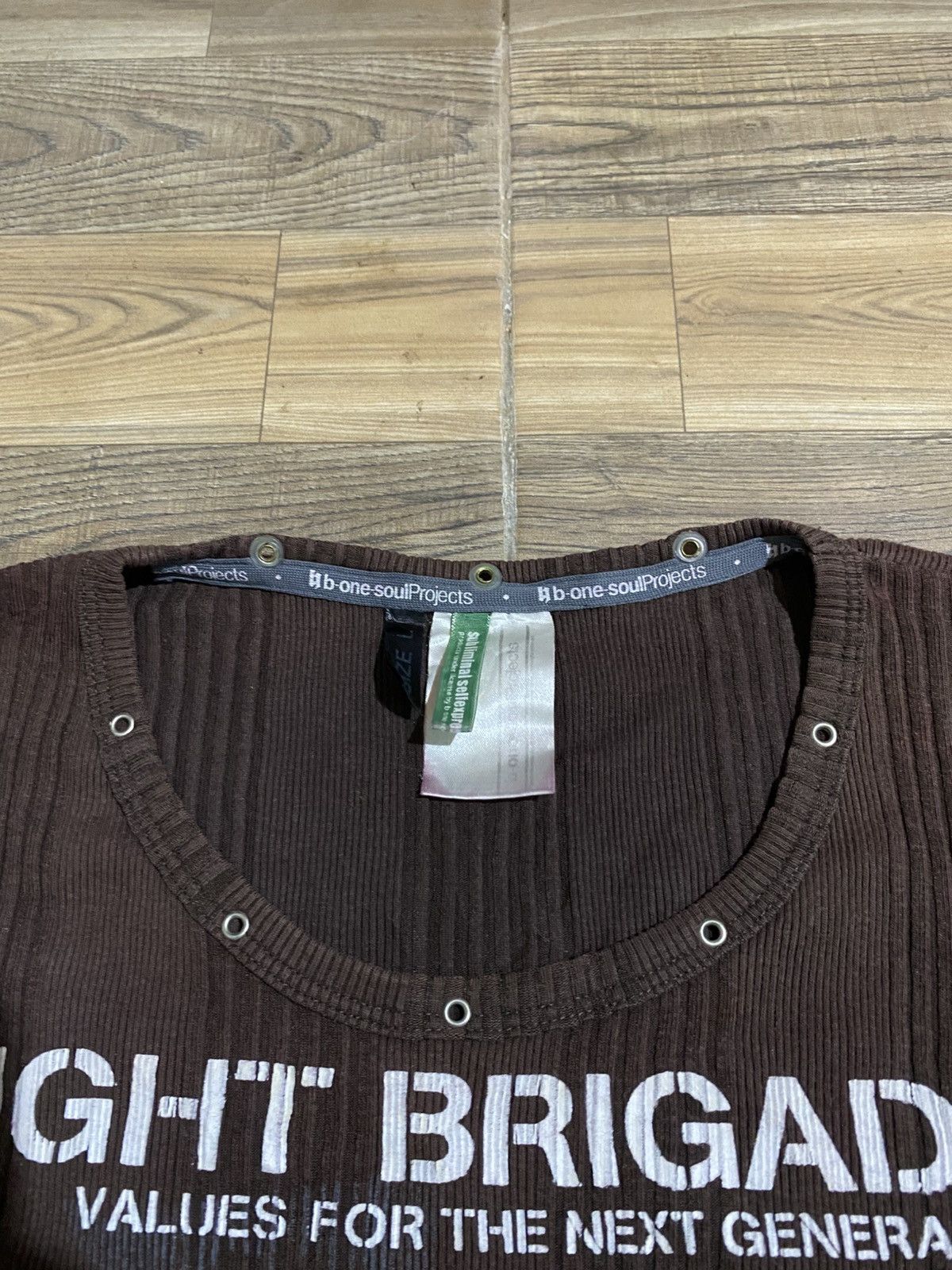 Japanese Brand × Vintage RIGHT BRIGADE BE ONE SOUL LONG SLEEVE TEE Size US L / EU 52-54 / 3 - 4 Thumbnail