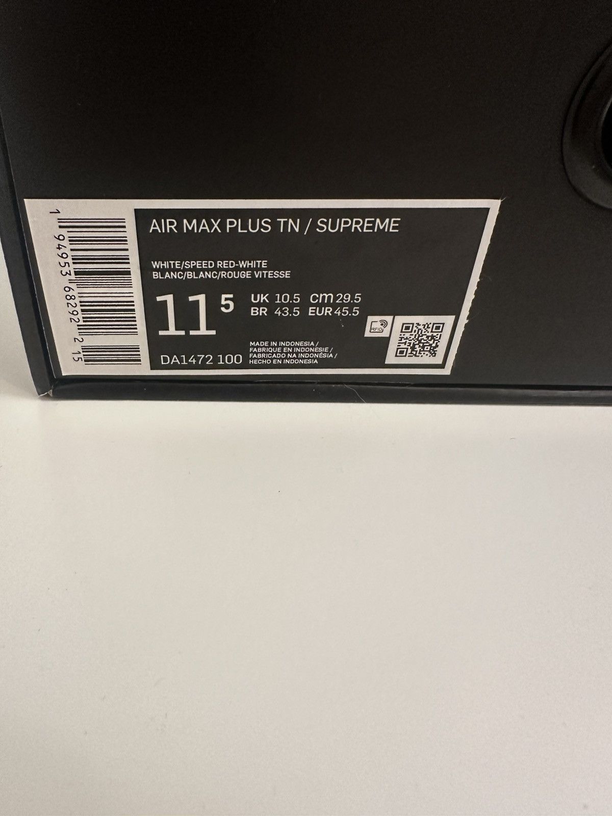 Nike × Supreme Nike Air Max Plus Supreme White Size US 11.5 / EU 44-45 - 14 Thumbnail