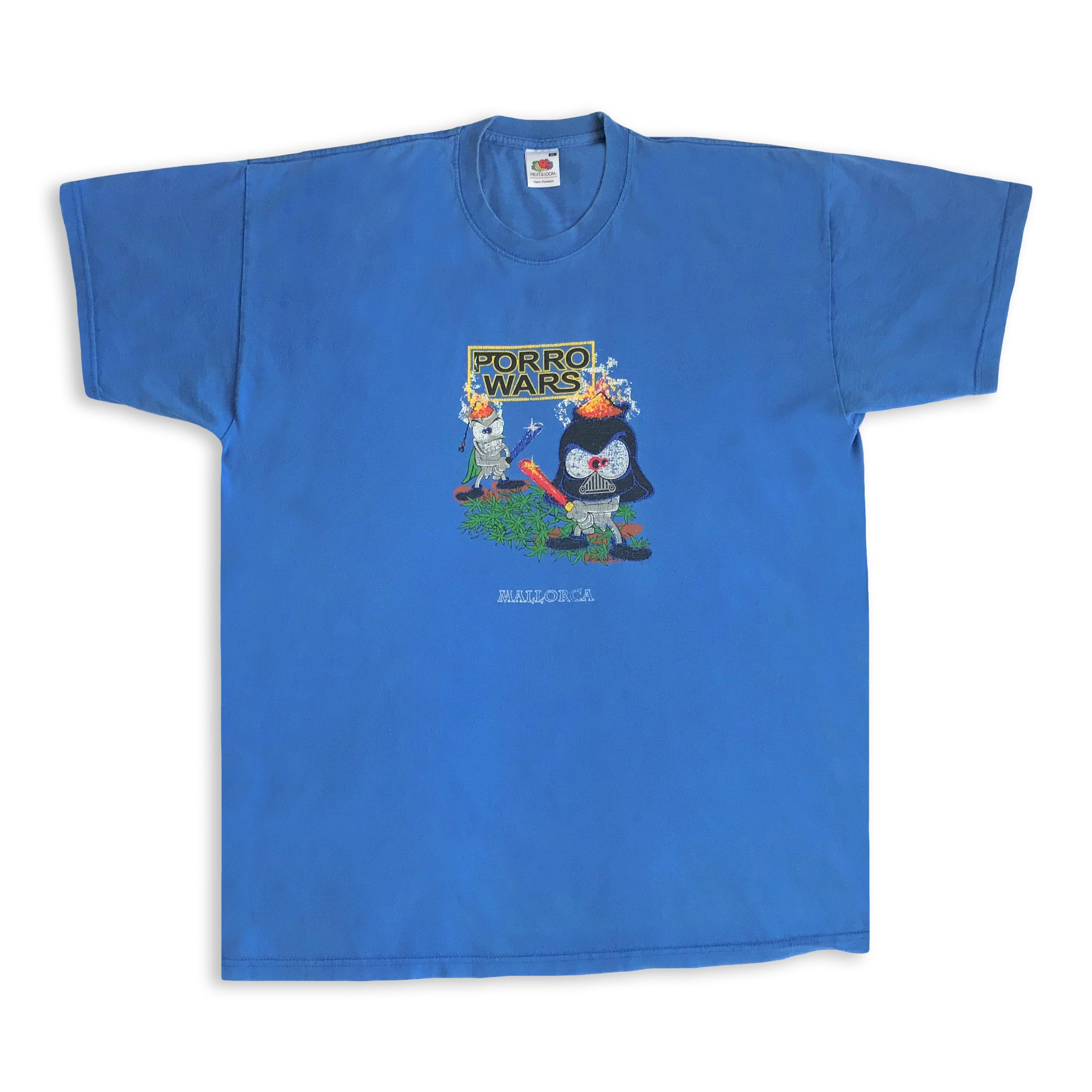 Star Wars Y2K PORRO WARS Mallorca t shirt 90s Vintage Retro Star Wars Size US XL / EU 56 / 4 - 2 Thumbnail
