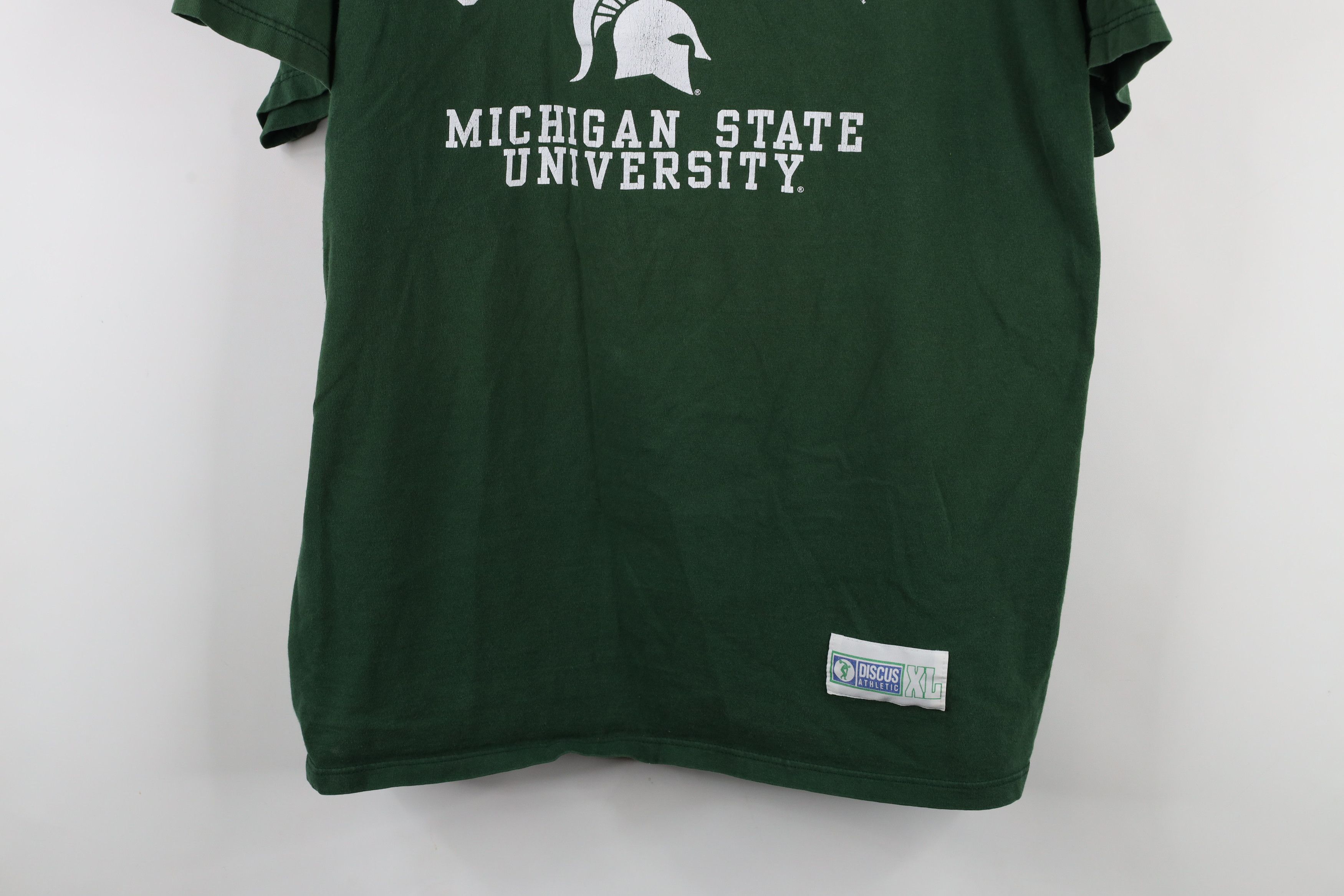 Vintage Vintage 90s Michigan State University Spartans T-Shirt USA Size US XL / EU 56 / 4 - 3 Thumbnail