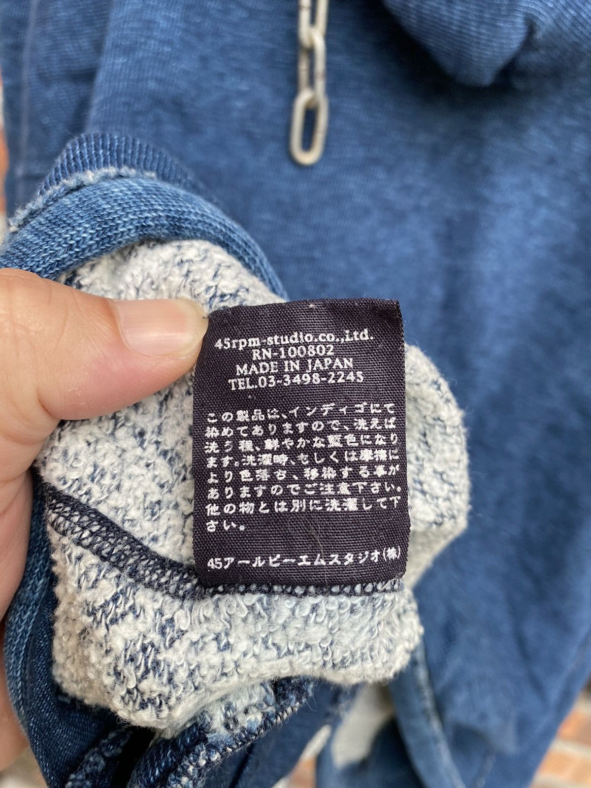 45rpm 1990s Indigo hoodie Size US S / EU 44-46 / 1 - 14 Thumbnail