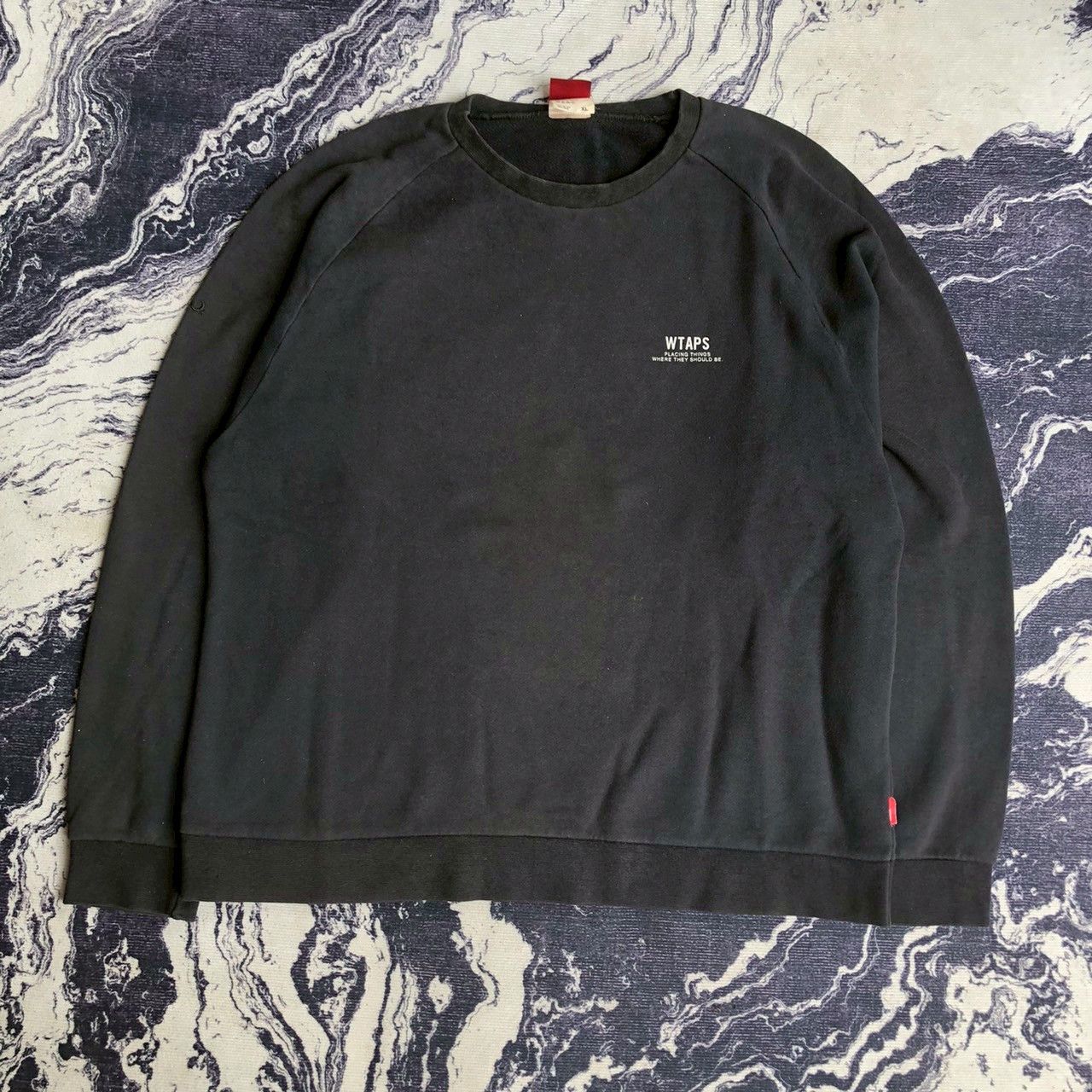 Wtaps WTAPS Crossbones Crewneck Sweatshirt Washed Black Size US XL / EU 56 / 4 - 2 Thumbnail