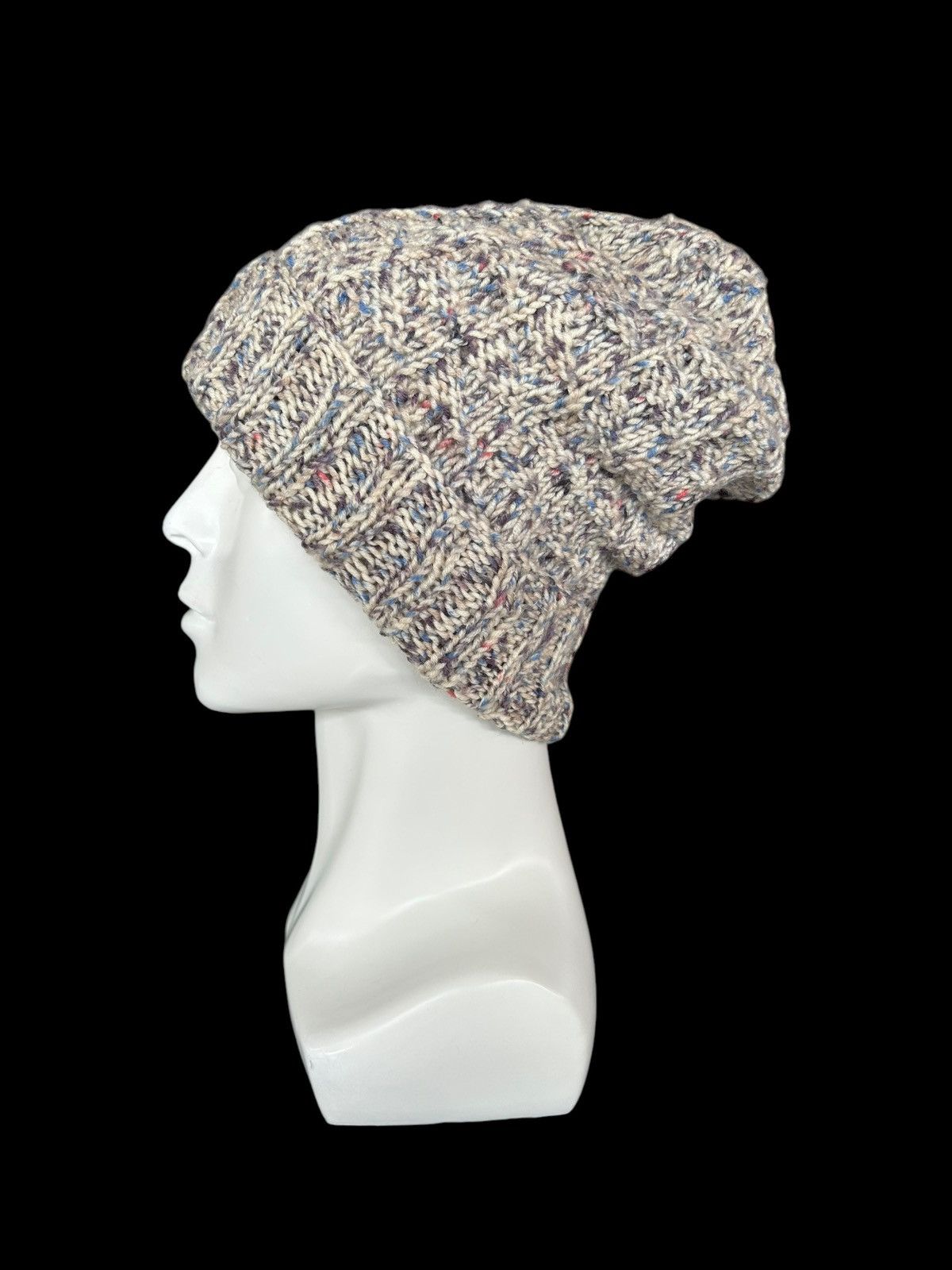 Japanese Brand × Kapital × Vintage Crochet Knitted Handmade Beanie Hats ☠️☠️ Size ONE SIZE - 2 Thumbnail